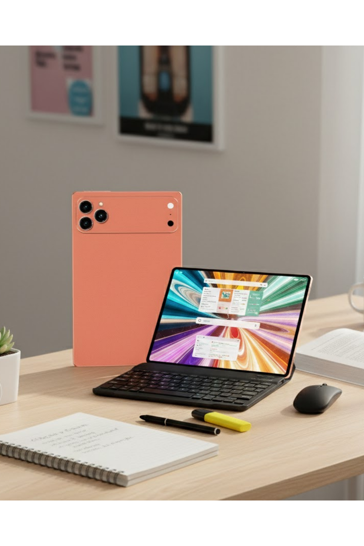 Klavyeli Android Tablet Geniş Hafıza Seçenekleri ve IPS Ekran