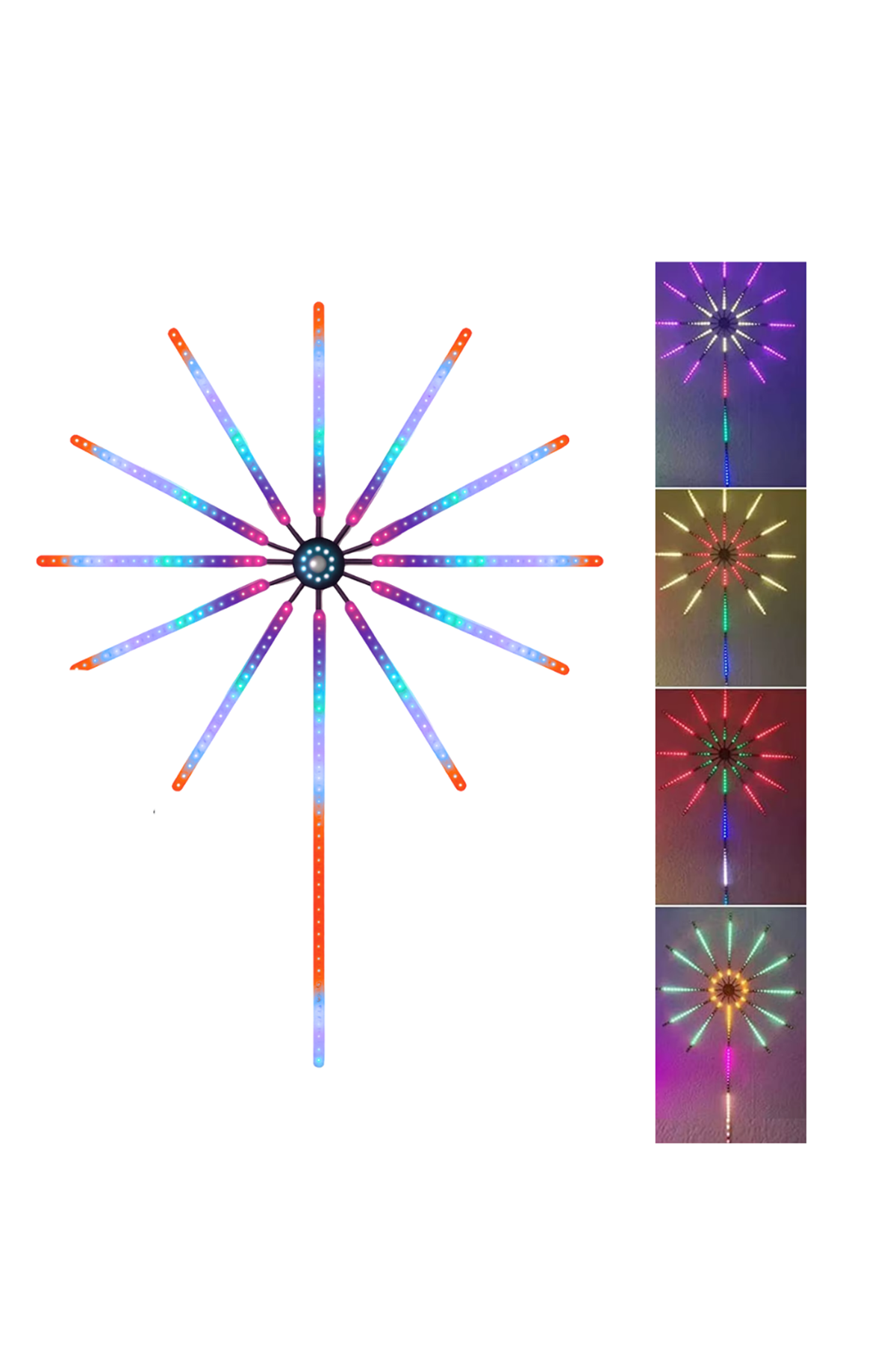 Uygulama Destekli RGB LED Havai Fişek Duvar Aydınlatması