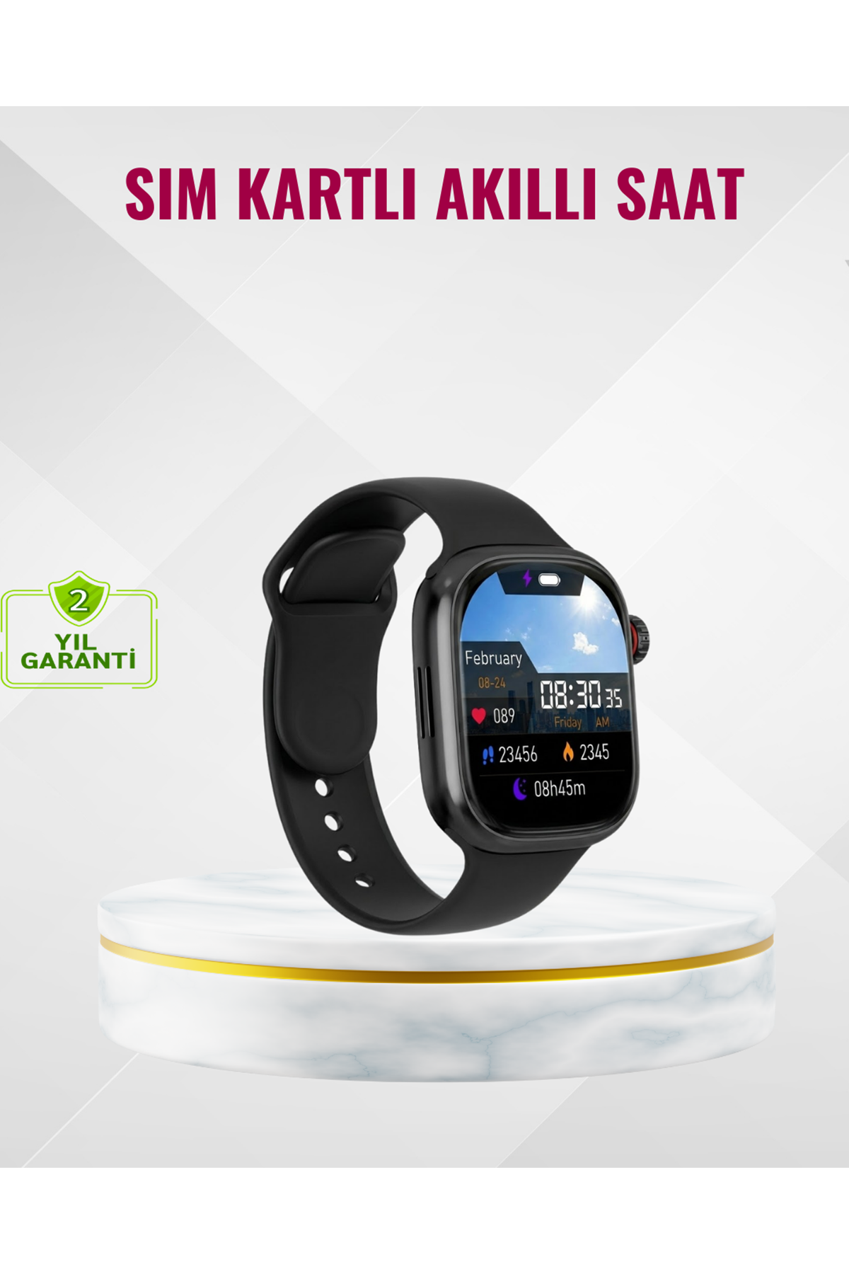 Uyku Takipli GPS’li SIM Kart Destekli Akıllı Saat