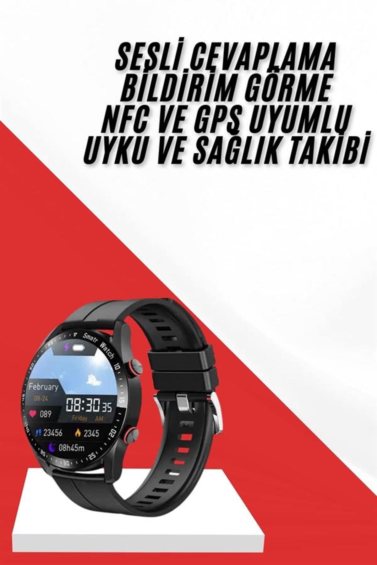Akıllı Saat 3 Kordon Akıllı Saat Android ve İOS Uyumlu Uzun Ömürlü Titreşimli