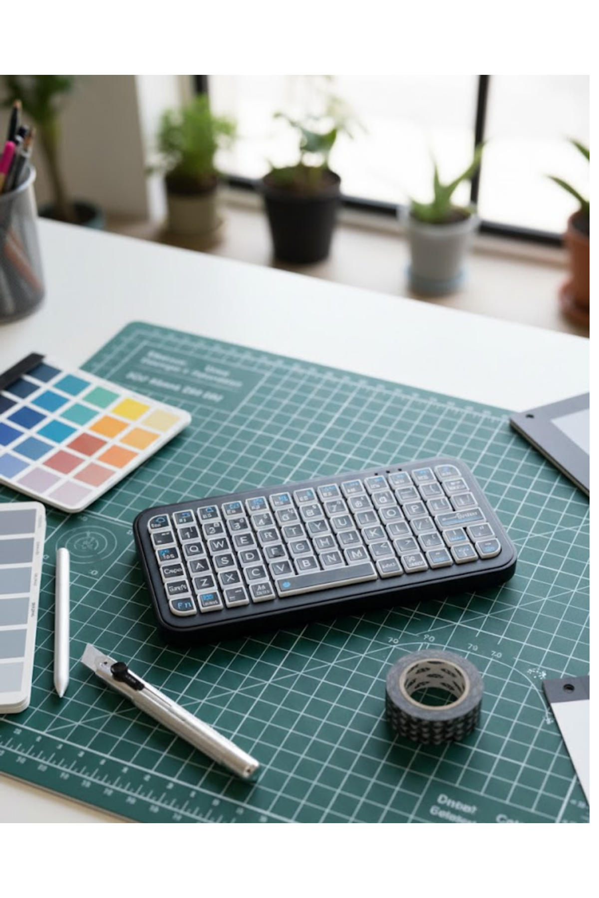 Şarjlı Kablosuz Mini RGB Klavye Uzun Pil Ömürlü