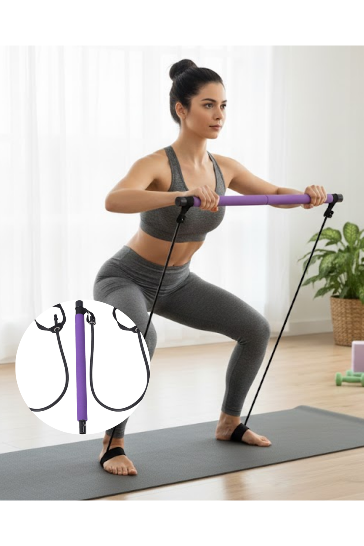 Taşınabilir Pilates Bar Ev Sporuna Uygun Hafif ve Dayanıklı Yapı