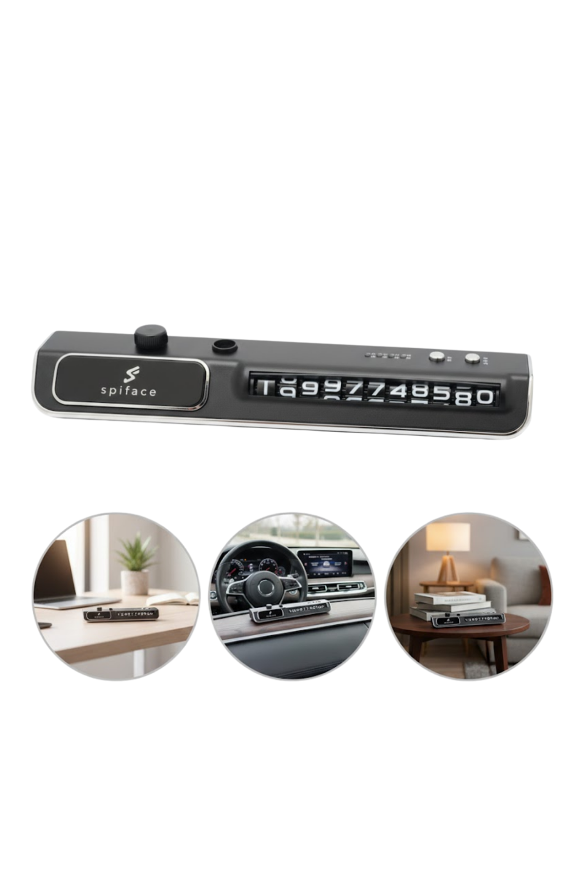 Araç İçi LED Park Telefon Numarası Göstergesi Ön Cam Uyumlu 2 Koku Hediyeli