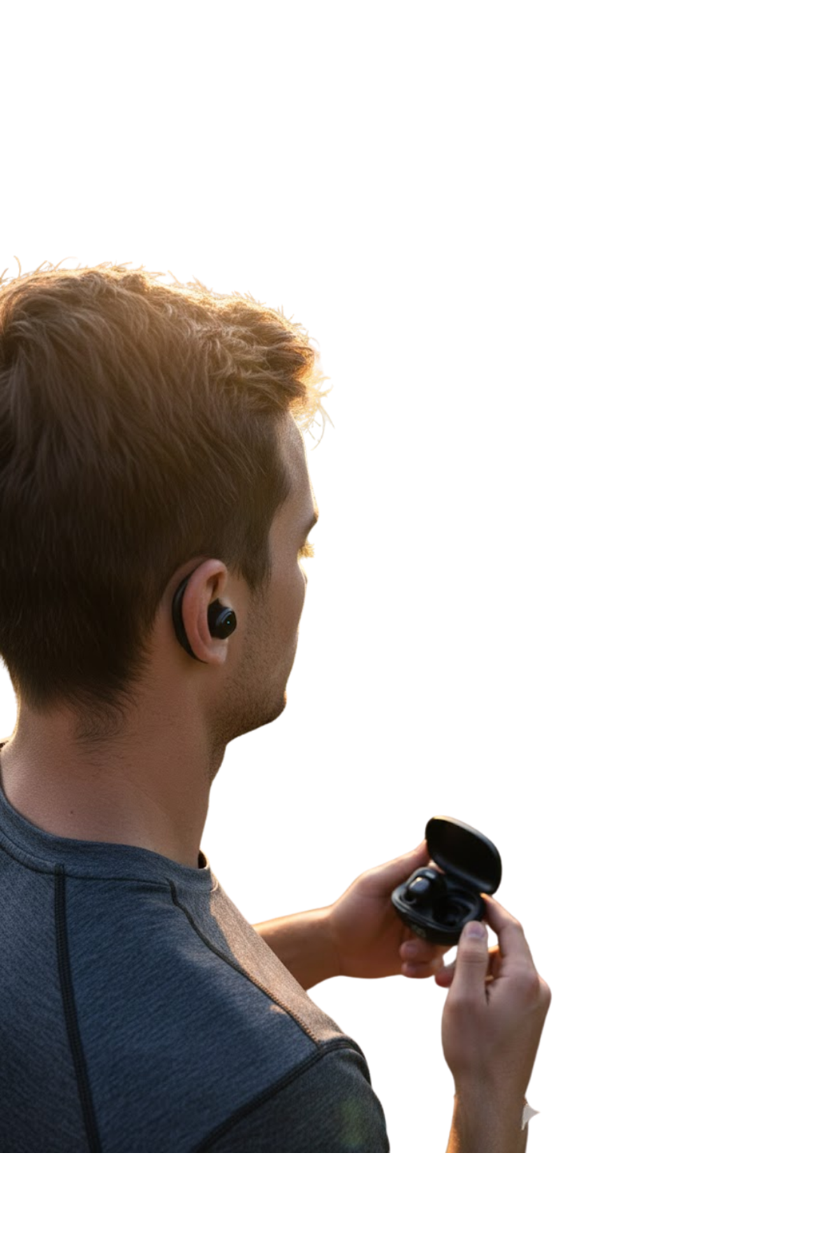 Açık Tasarım Kablosuz Bluetooth Spor Kulaklık LED Ekranlı