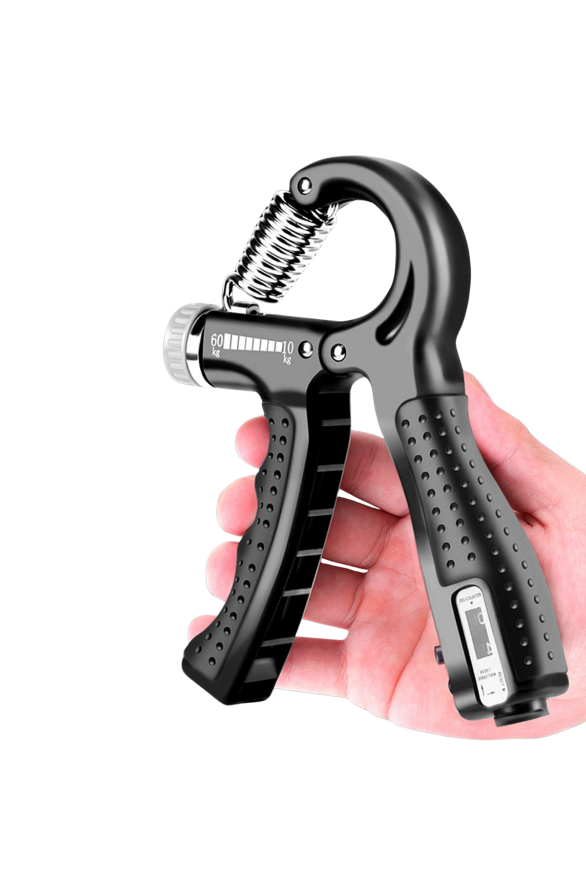 Ayarlanabilir El Yayı Sayaçlı Paslanmaz Çelik 5–60 Kg Direnç