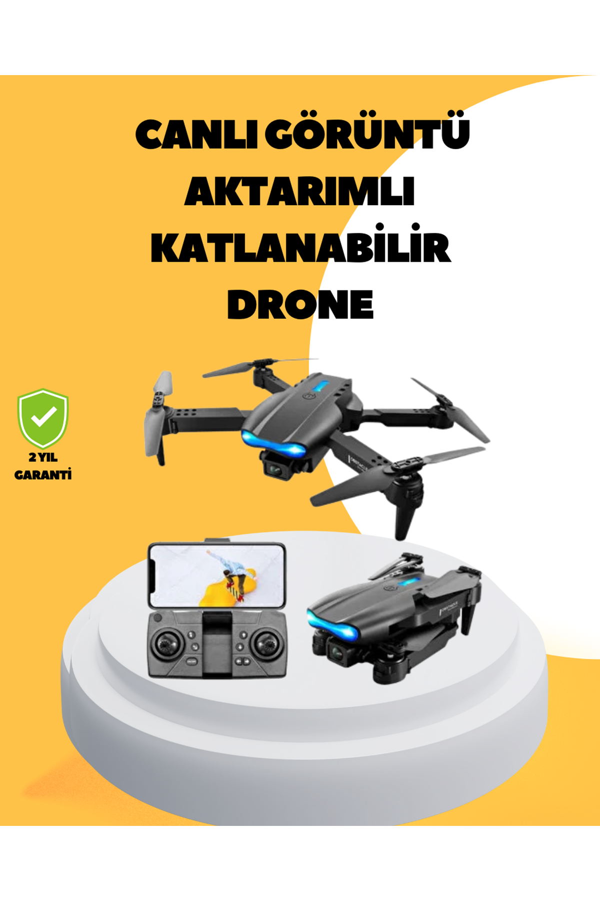 Wifi FPV Canlı Görüntü Aktarımlı Katlanabilir Drone