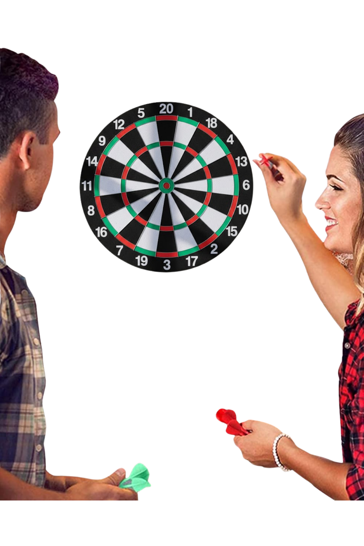 Kaliteli Ahşap Dart Tahtası 12 İnç  4 Dart Ok Seti
