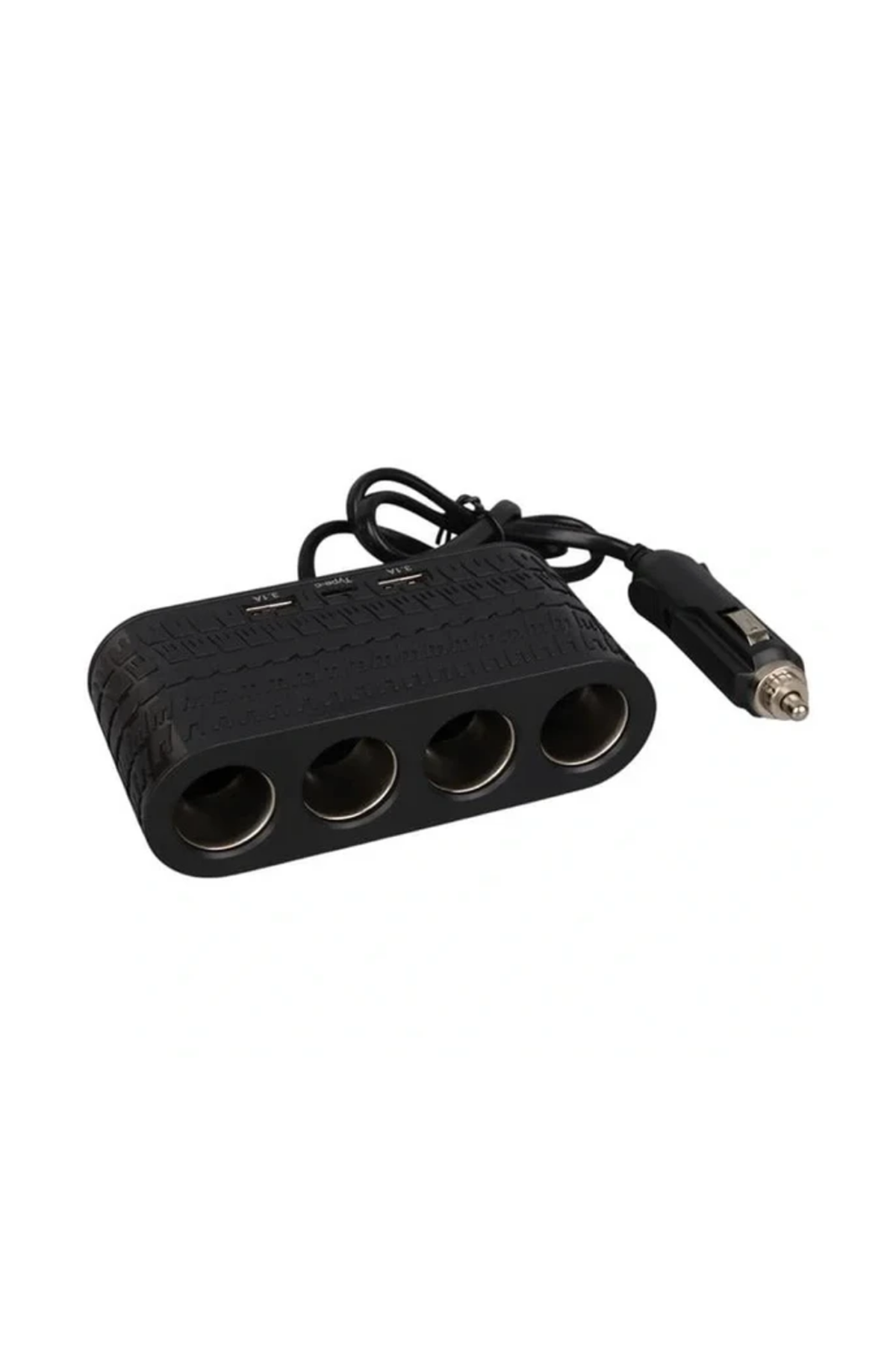 Araç Çakmak Çoklayıcı 4 Çıkışlı 2 USB ve Type C Girişli Çok Fonksiyonlu Şarj Ünitesi
