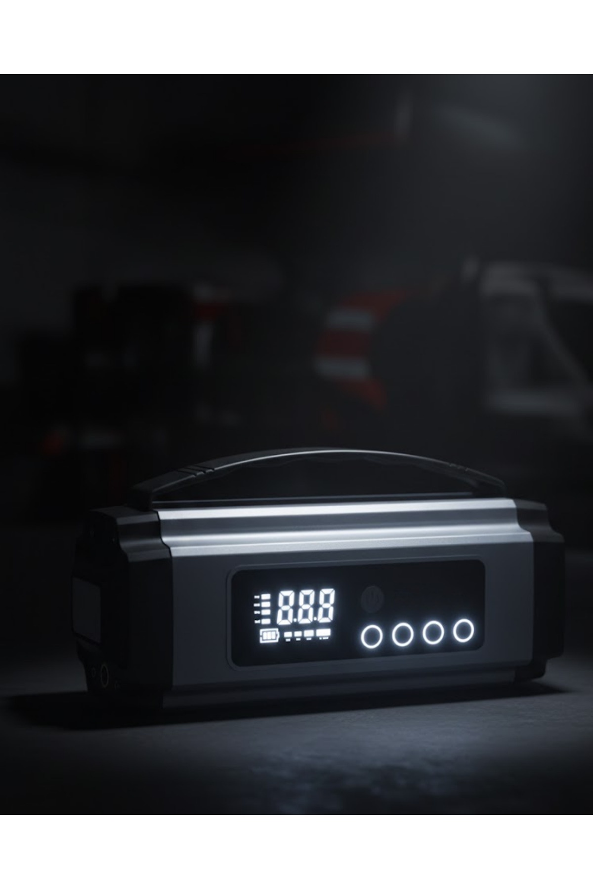Dijital Göstergeli Akü Takviye Cihazı Lastik Şişirme Powerbank ve LED Işık Özellikli