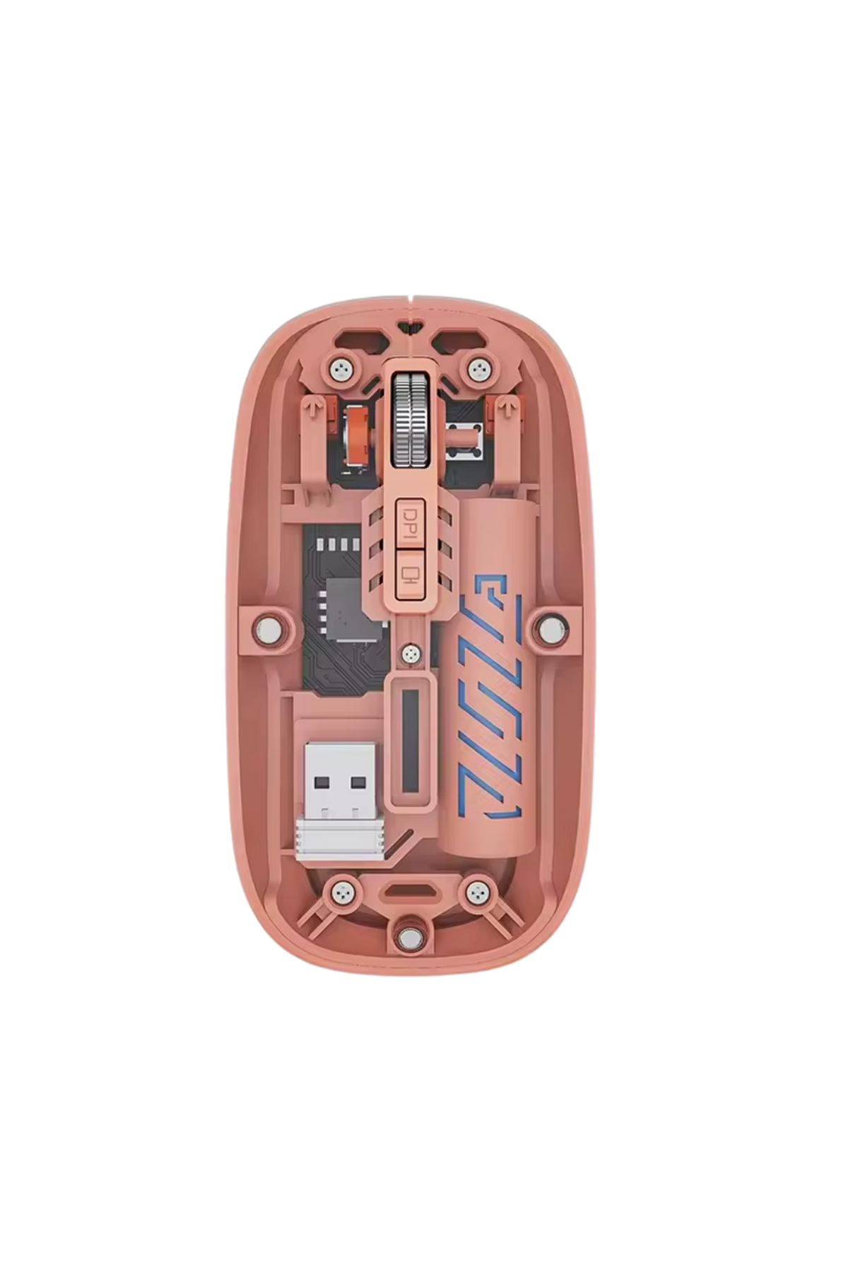 Sessiz Tıklamalı Şeffaf Mouse Bluetooth ve USB Uyumlu