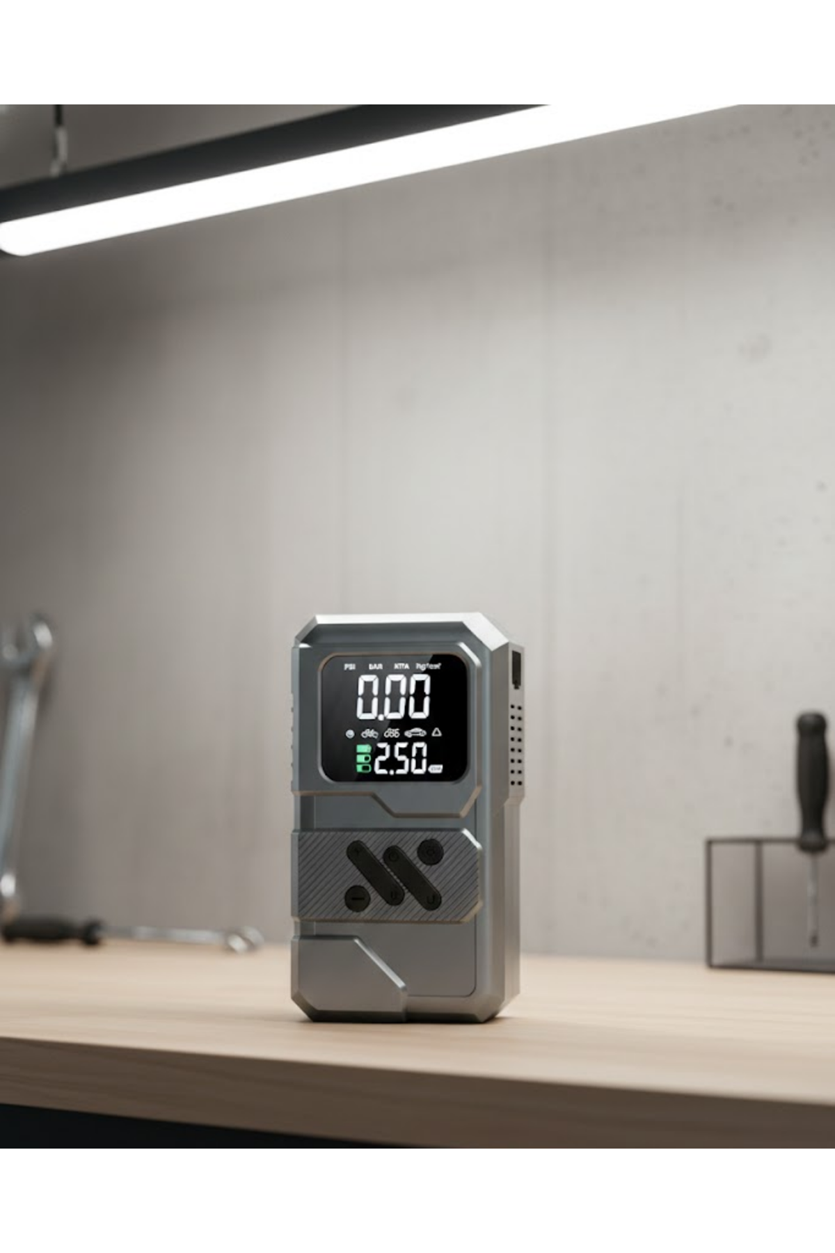 Araçlar İçin Akü Takviye Lastik Şişirme ve Powerbank Cihazı