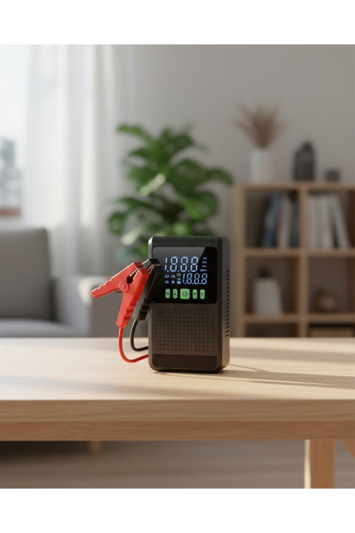 Şarjlı Araç Akü Takviyeli Hava Pompası Powerbank Özellikli