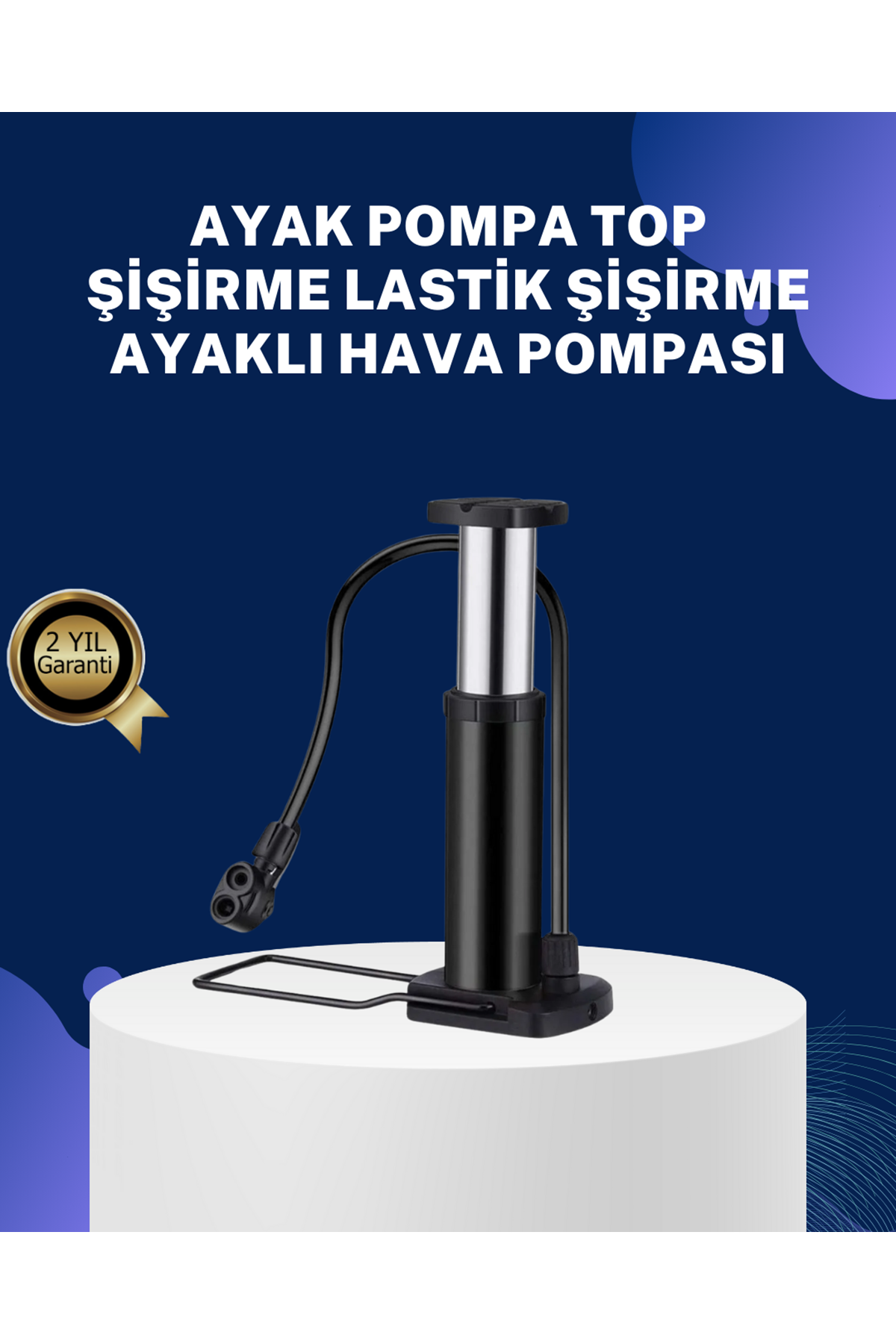 Ayakla Kullanılan Hava Pompası Araç ve Bisiklet İçin Uygun