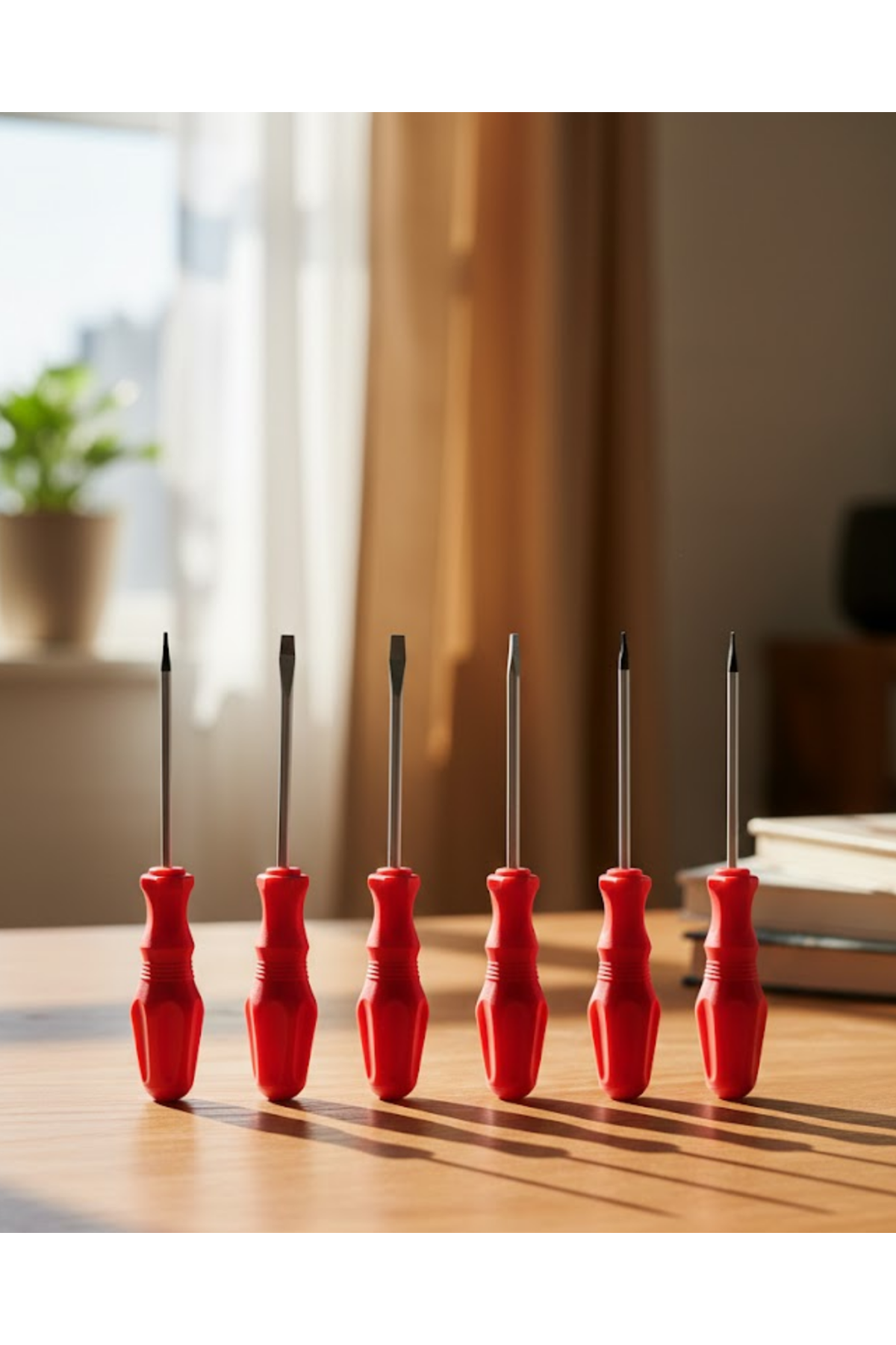 Düz ve Yıldız Başlıklı 7li Tornavida Seti Ergonomik Tutma