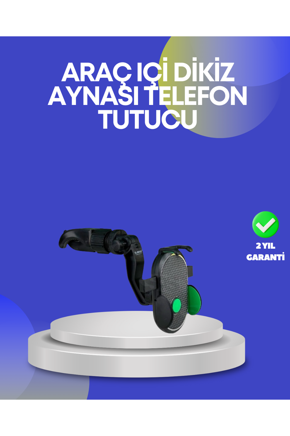Dikiz Aynasına ve Koltuk Başlığına Uyumlu Telefon Tutucu