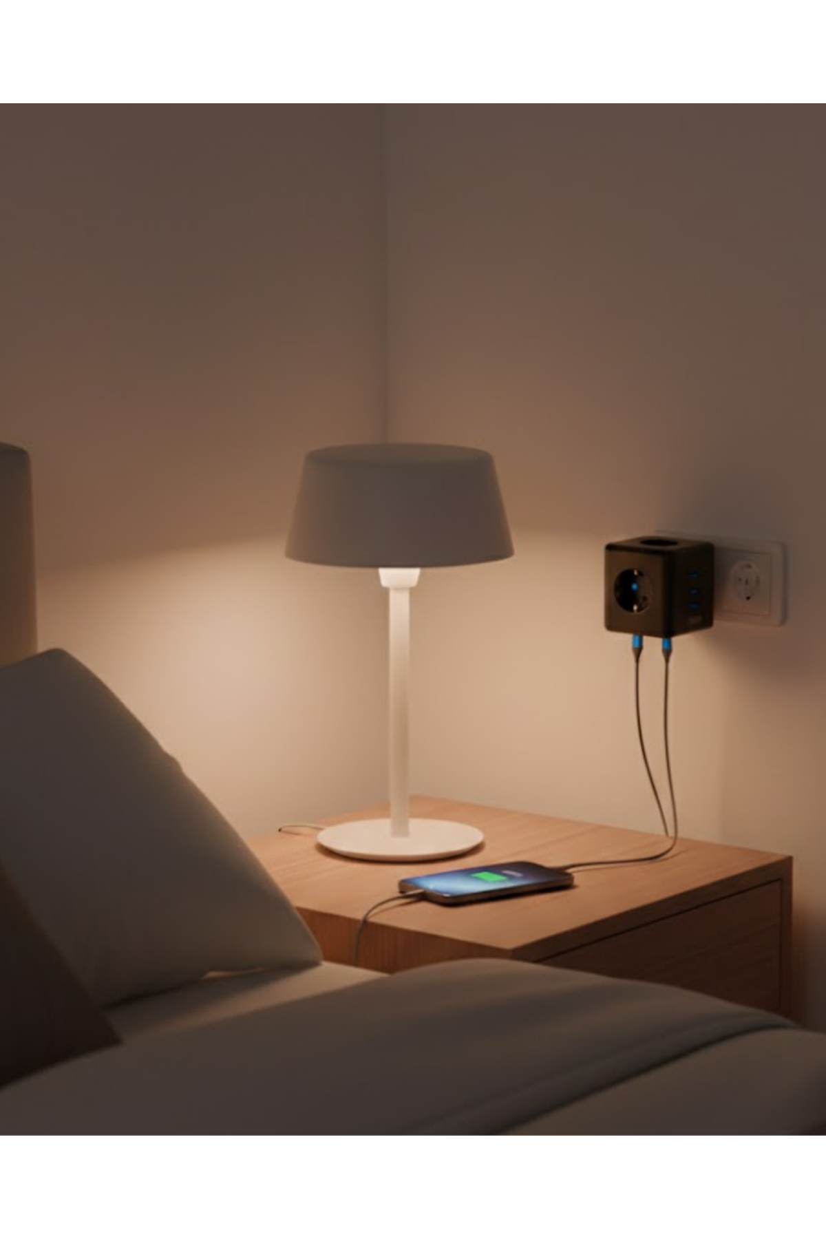 Akım Korumalı Priz Çoklu USB Girişli Güvenli Enerji Yönetimi