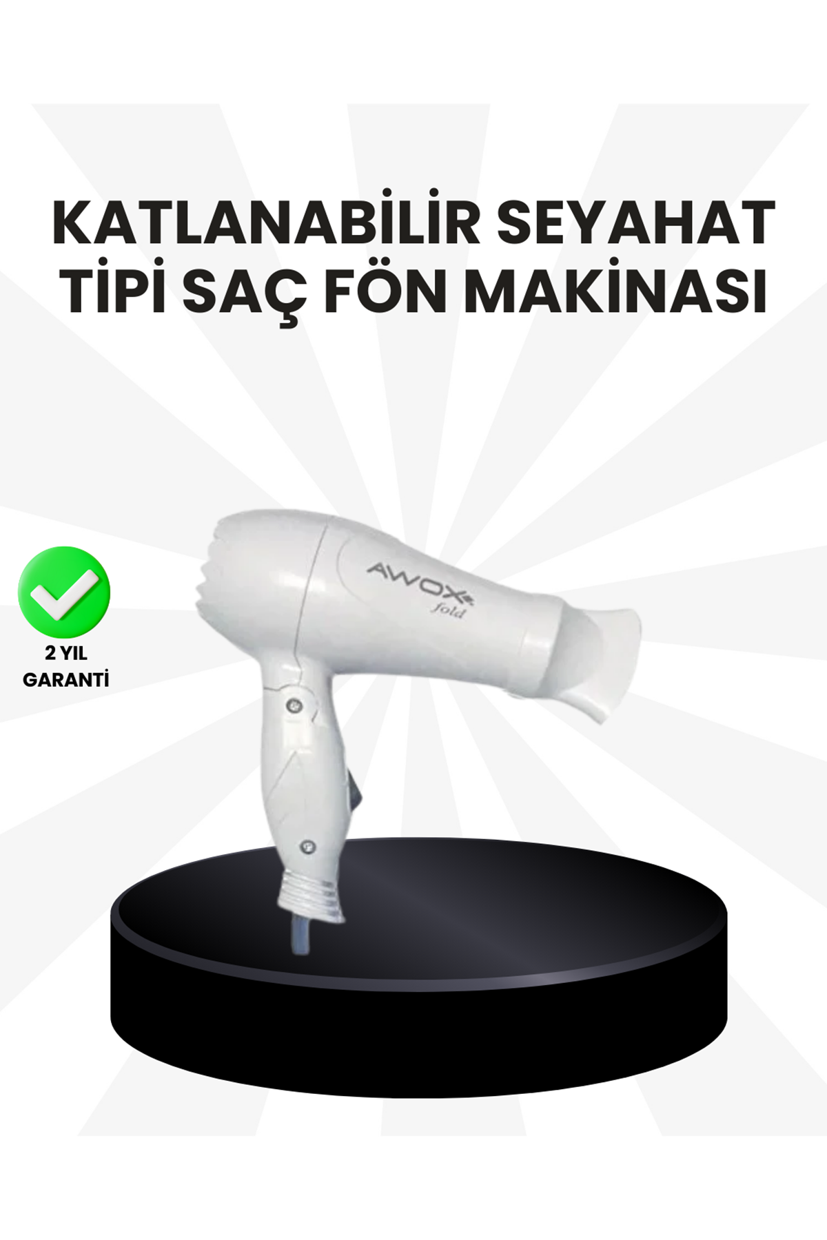 Taşınabilir Fön Makinesi Katlanır Gövde Enerji Tasarruflu