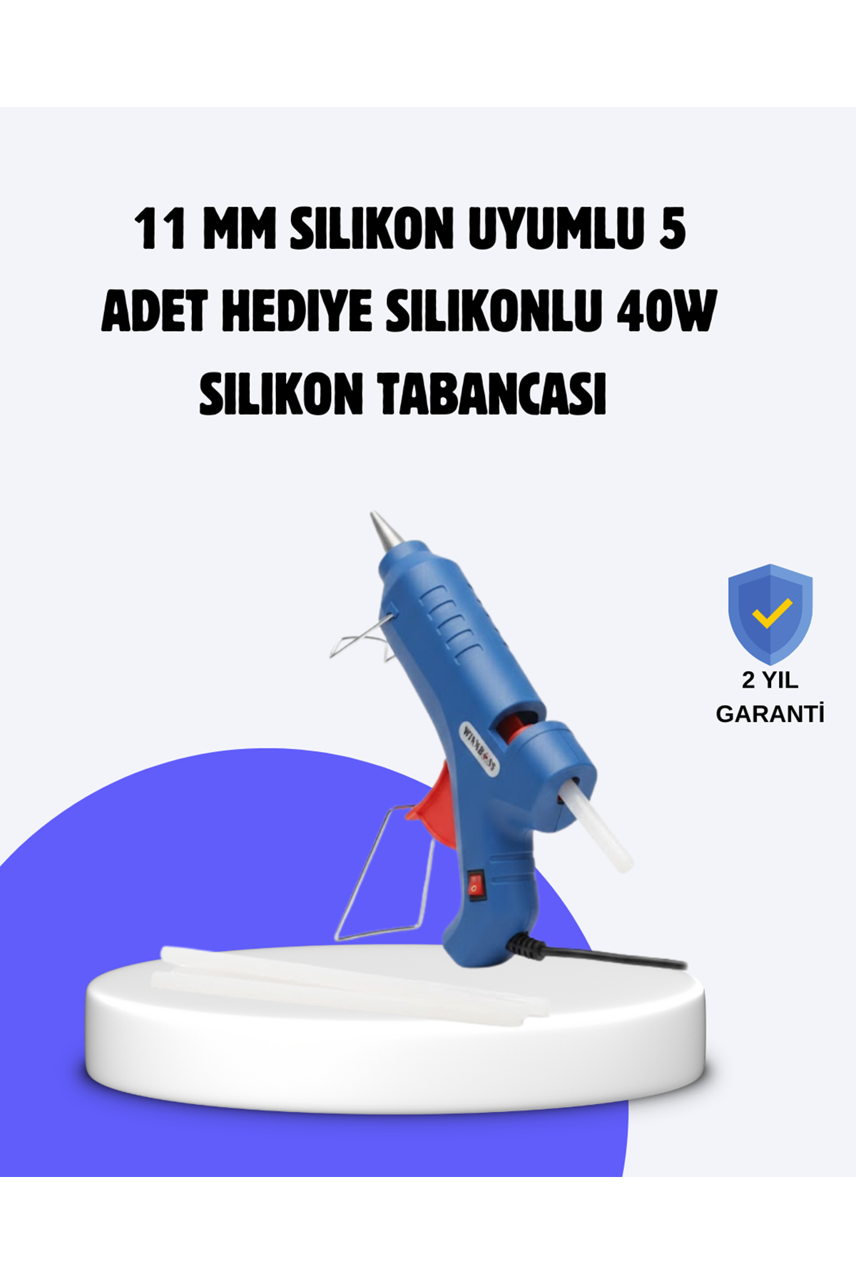 Sıcak Mum Tabancası 40W 5 Silikon Hediyeli Kolay ve Hızlı Yapıştırma