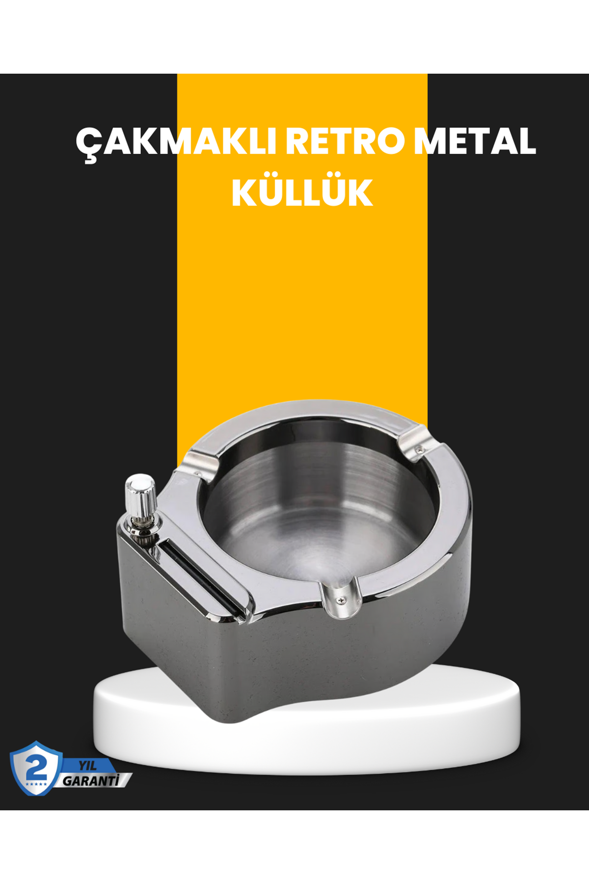 Yuvarlak Çakmaklı Küllük Dayanıklı Metal Yapı