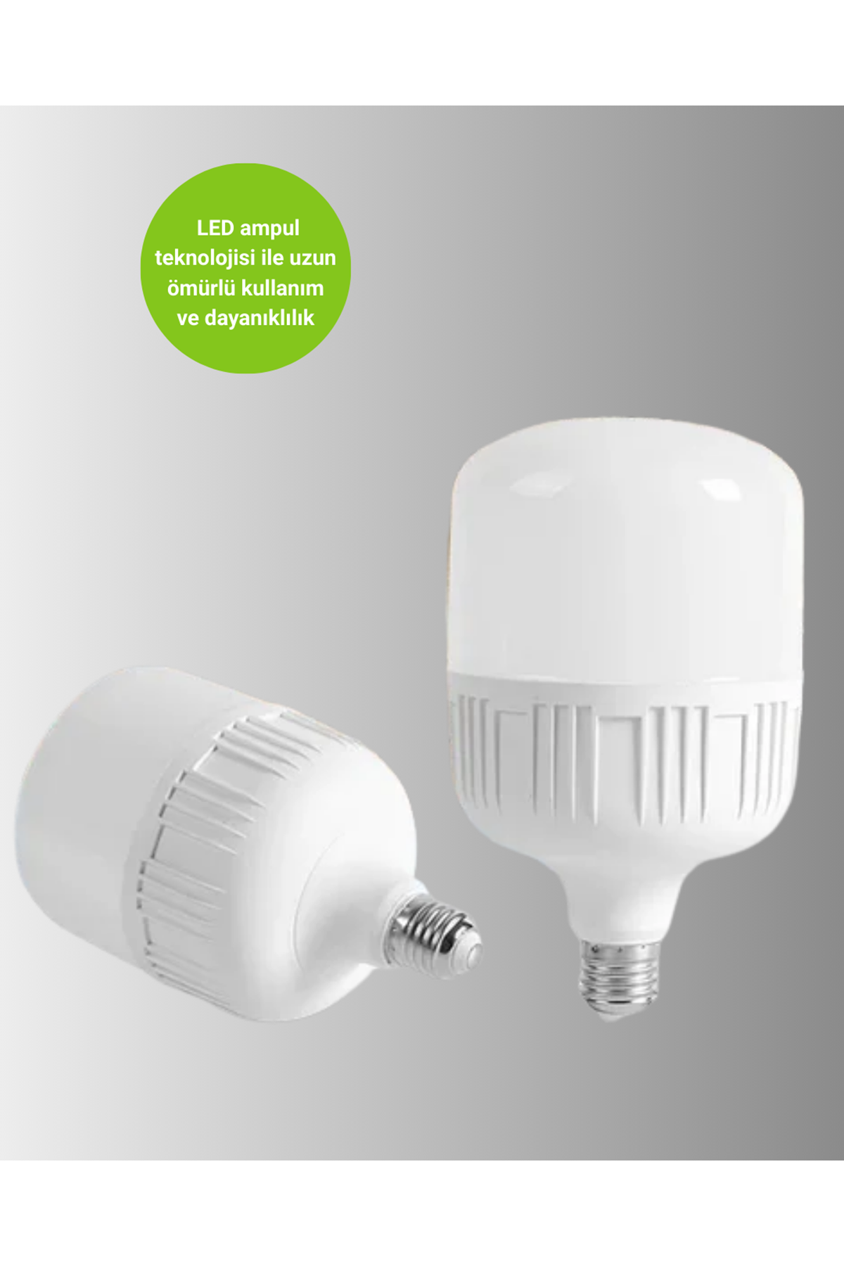 Uzun Ömürlü Şarjlı LED Ampul 30 Watt Güçlü Aydınlatma