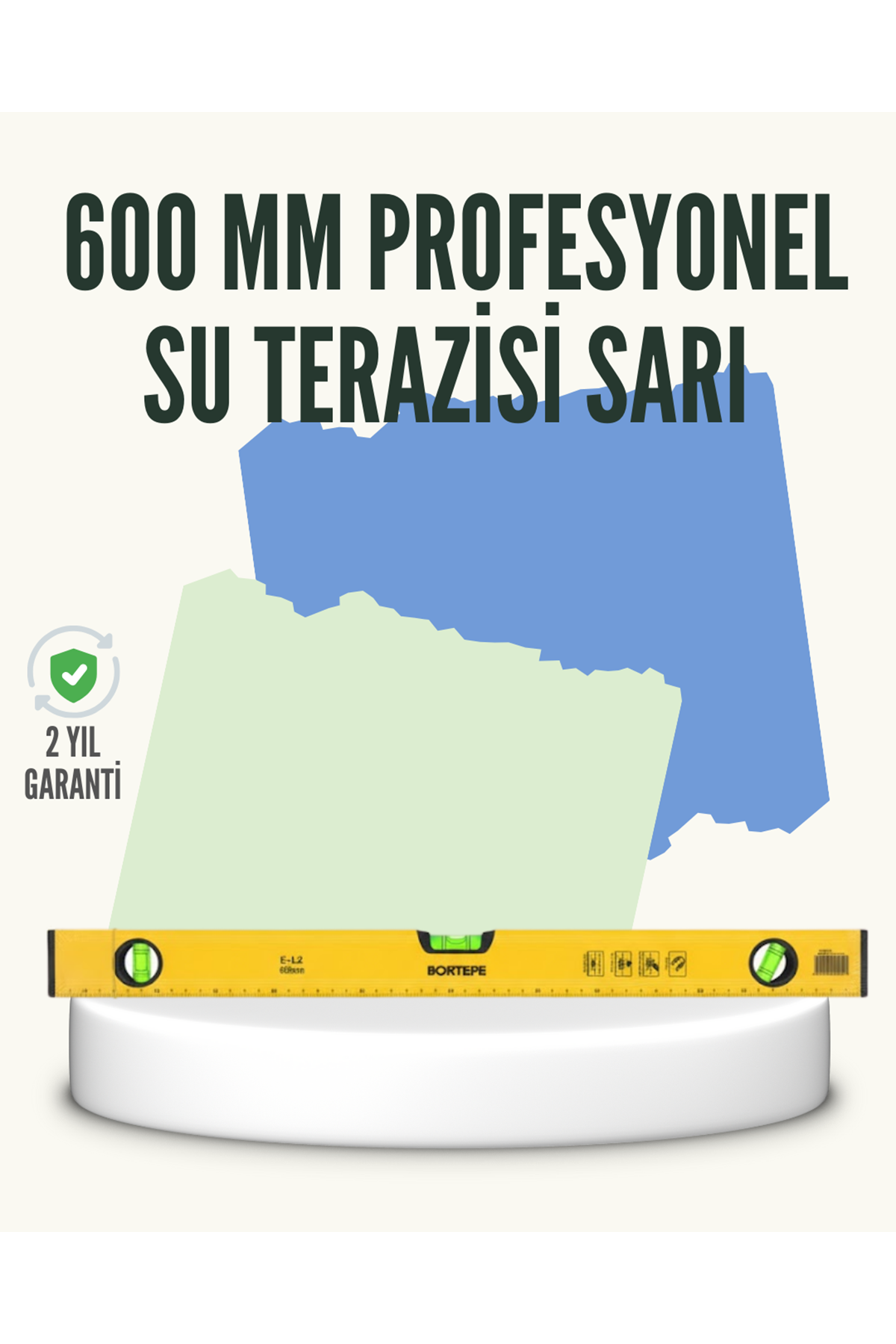 Profesyonel 600 mm Su Terazisi Duvar ve Montaj İşleri İçin