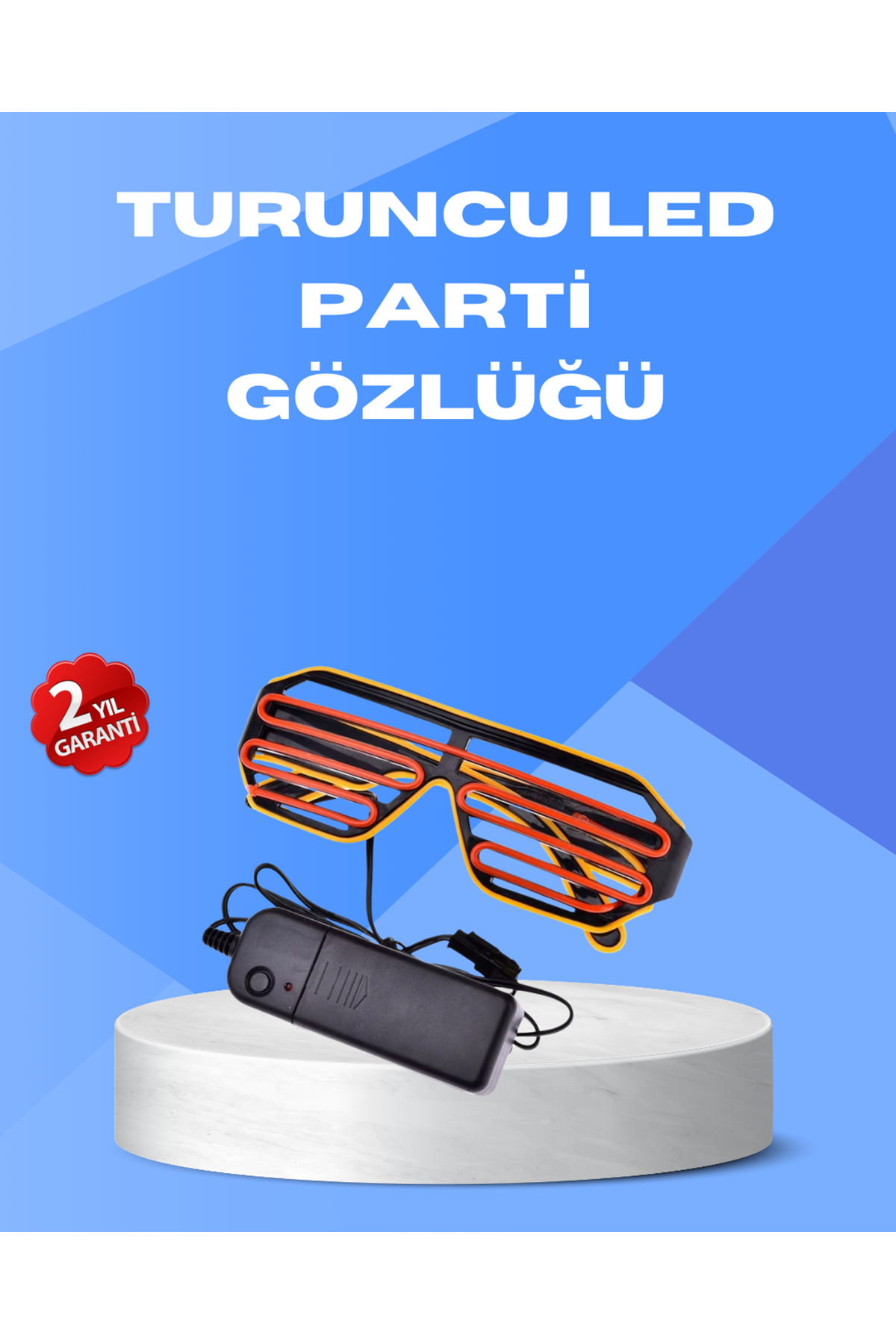 Gece Eğlencelerine Özel Renkli LED Işıklı Gözlük