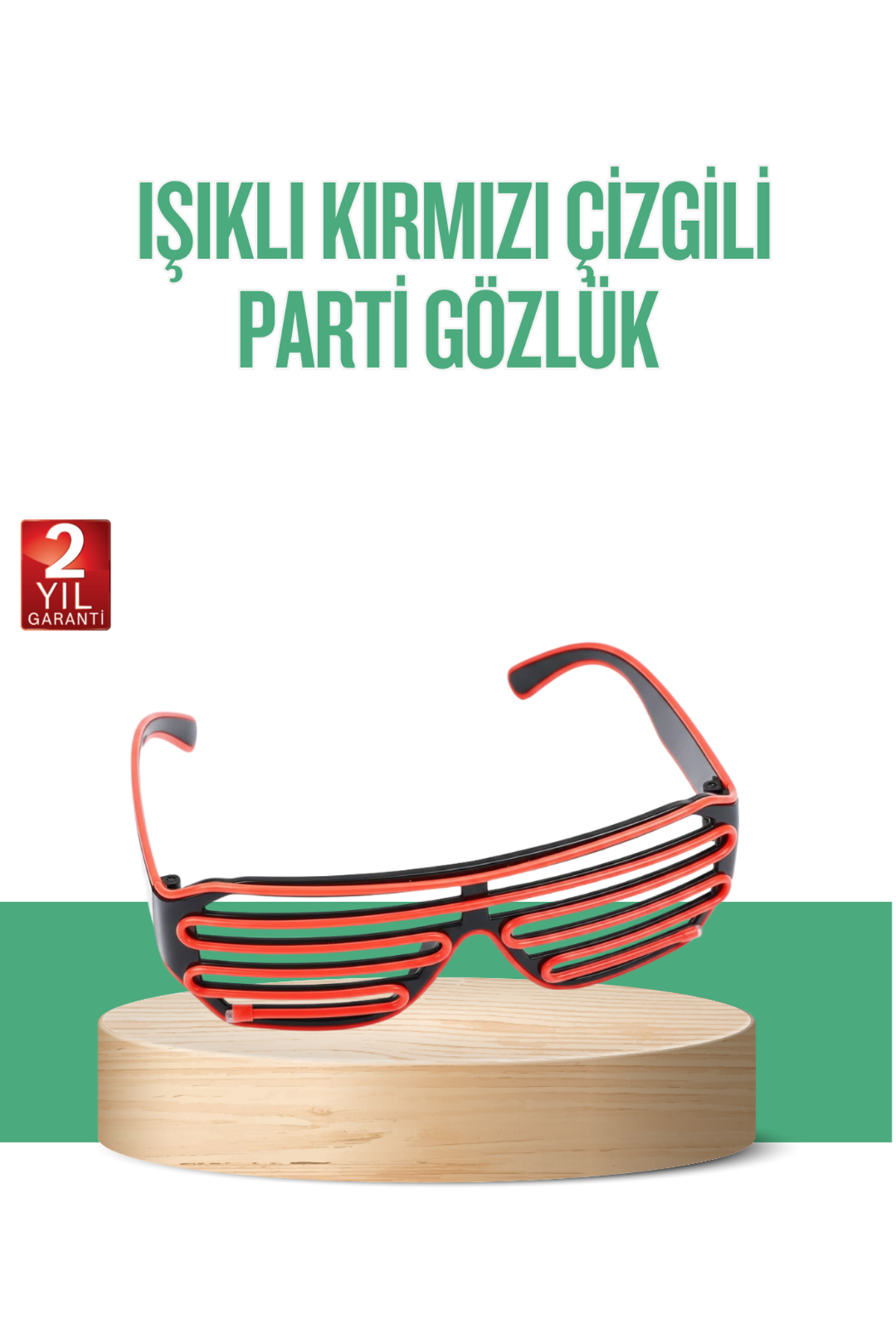 Renkli Işıklı Gözlük Eğlenceli Gece Aksesuarı