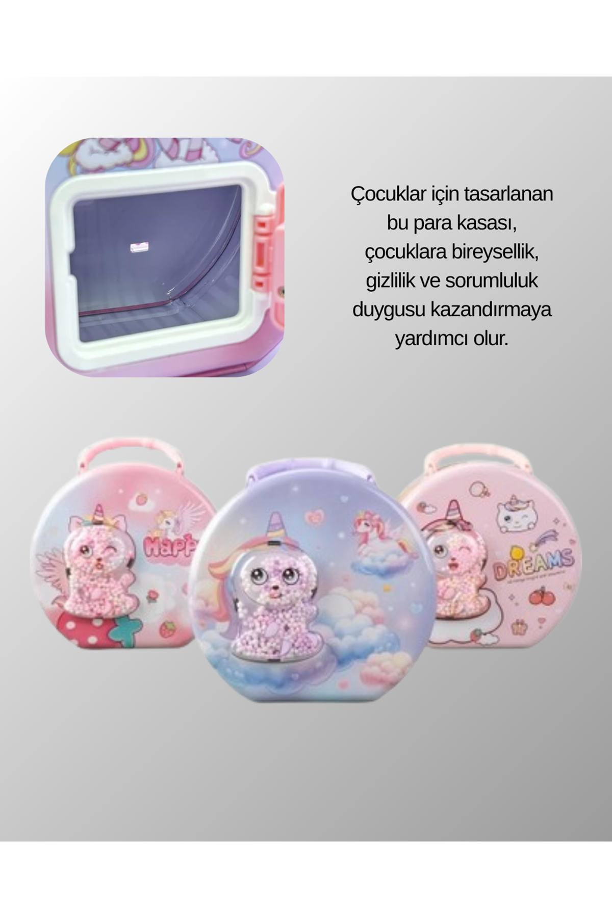 ŞİFRELİ KUMBARA PEMBE
