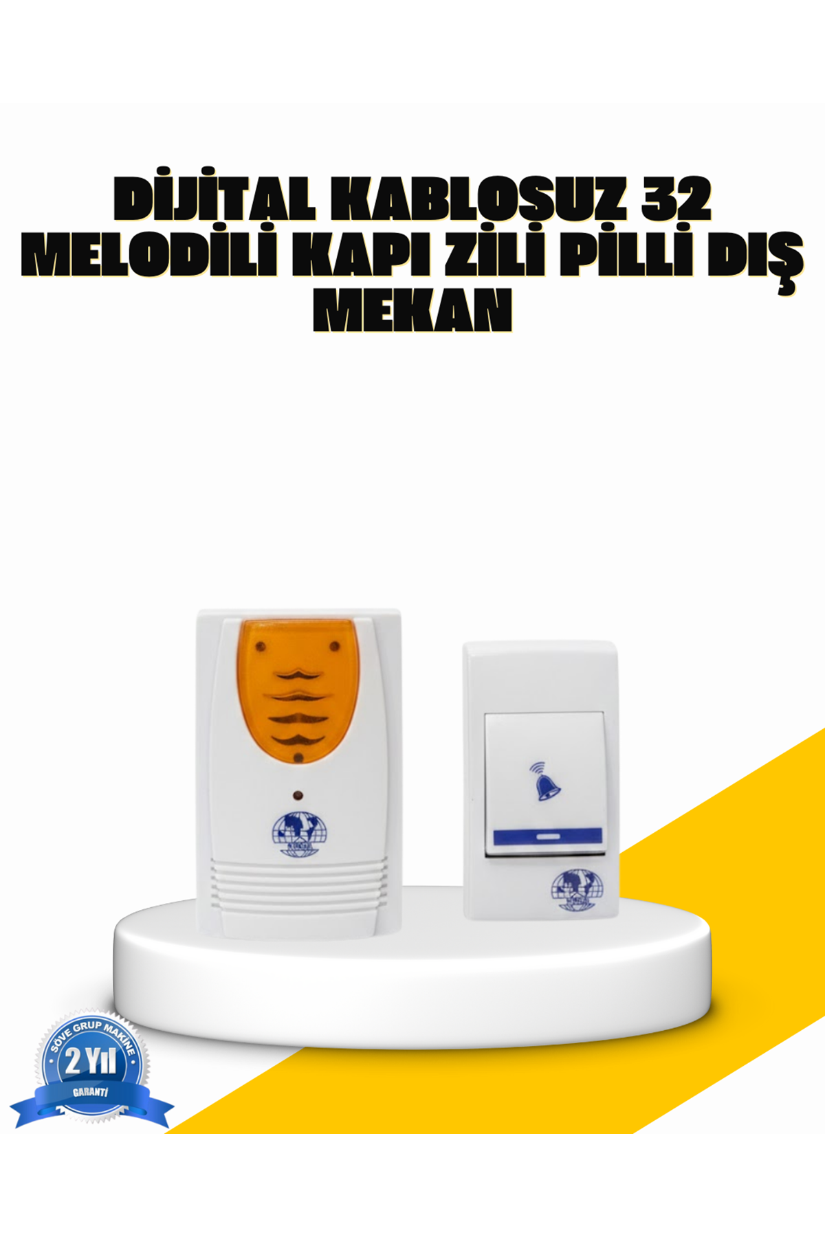 Kablosuz Kapı Zili Kolay Kurulumlu Modern Kullanım