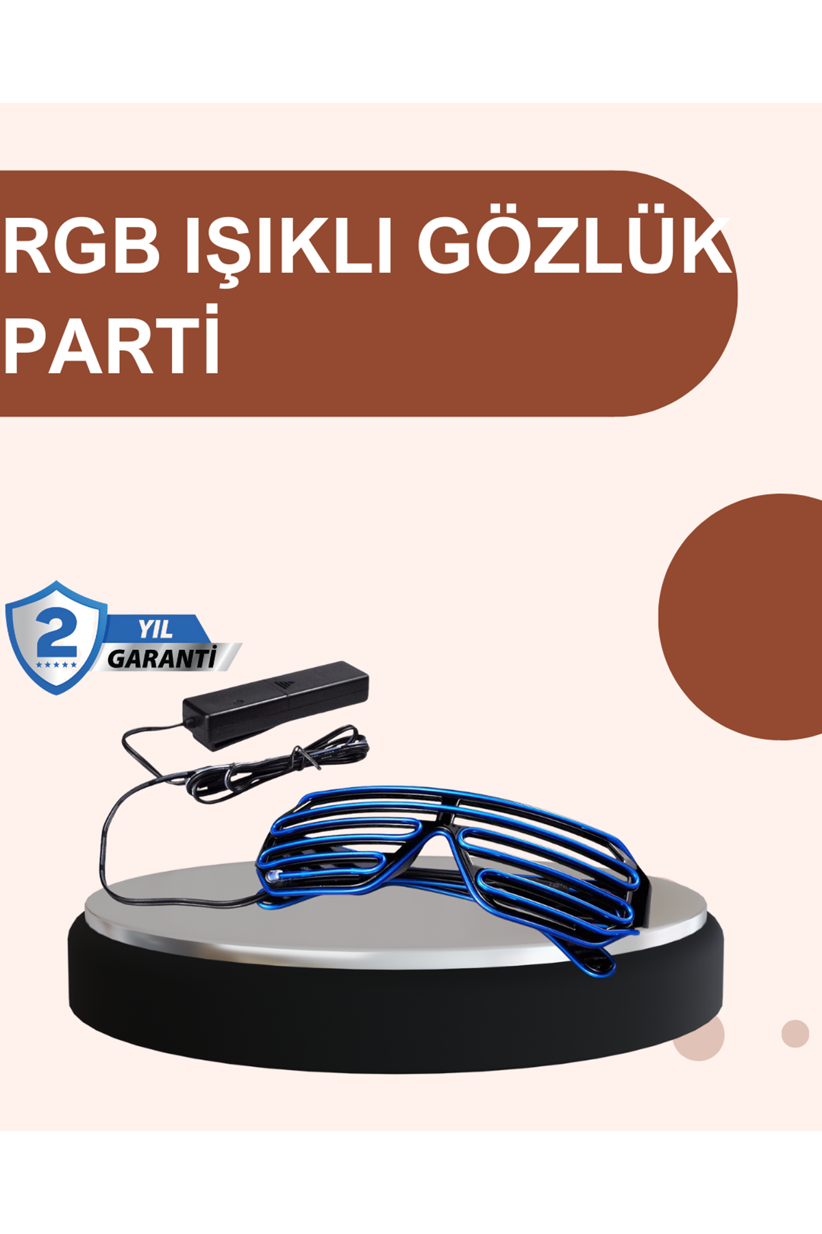 Renkli LED Işıklı Eğlence Gözlüğü Parti Aksesuarı