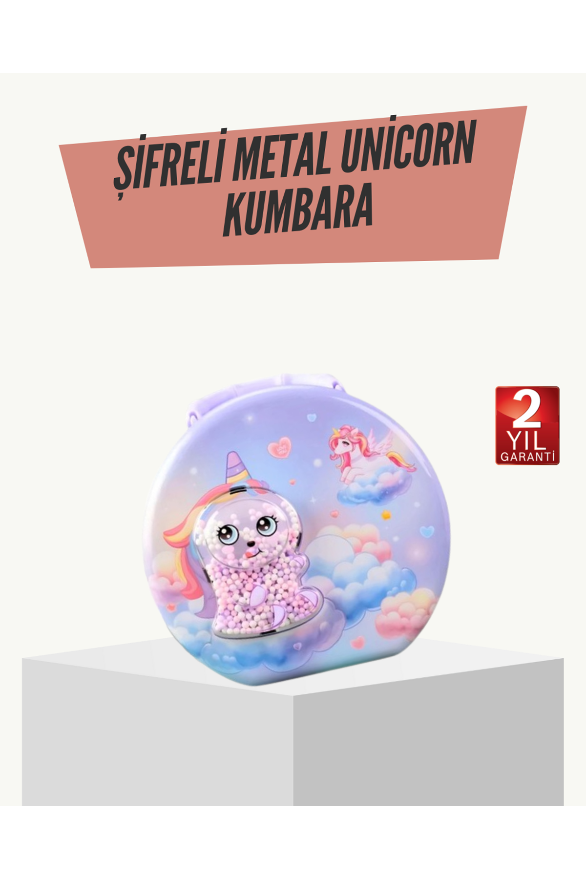 Eğitici Şifreli Çocuk Para Kasası Dayanıklı Metal