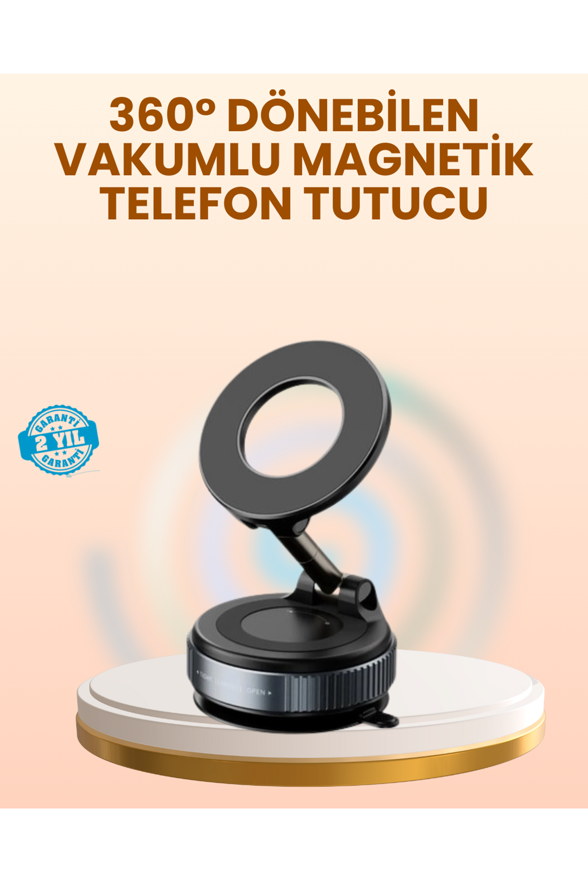 Vakumlu Manyetik Araç Telefon Tutucu Güçlü Tutuş