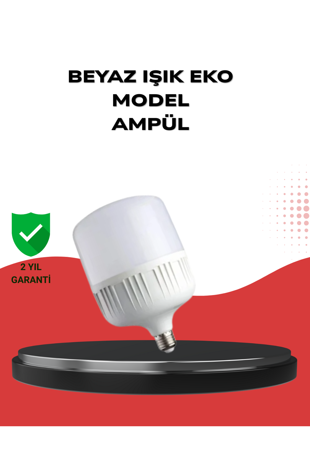 Enerji Tasarruflu Şarjlı LED Ampul 30W Beyaz Işık