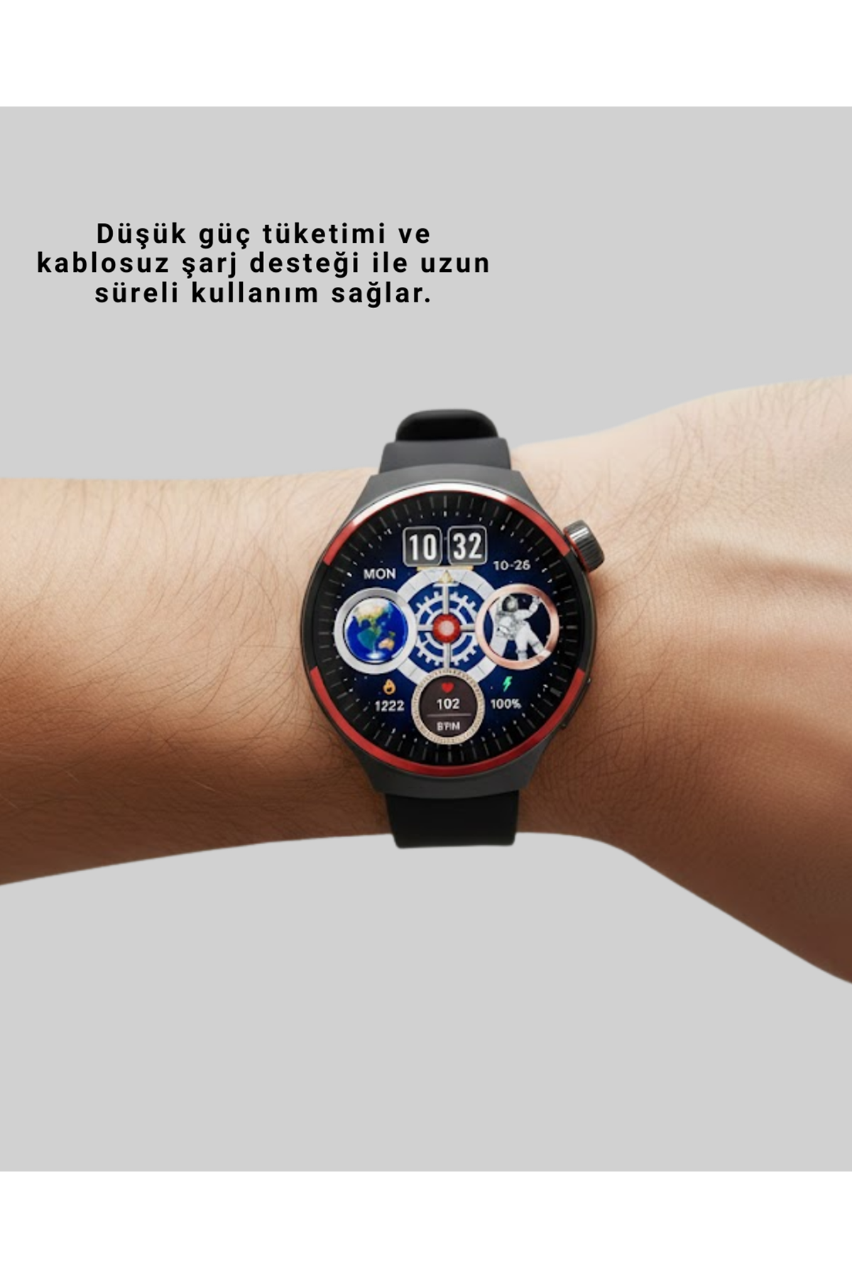 AMOLED Ekranlı Akıllı Saat Bluetooth Arama ve NFC Destekli
