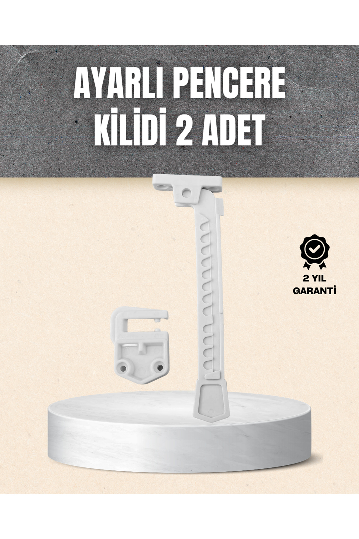 Kolay Montajlı Pencere Açılma Sınırlayıcı 2’li Set