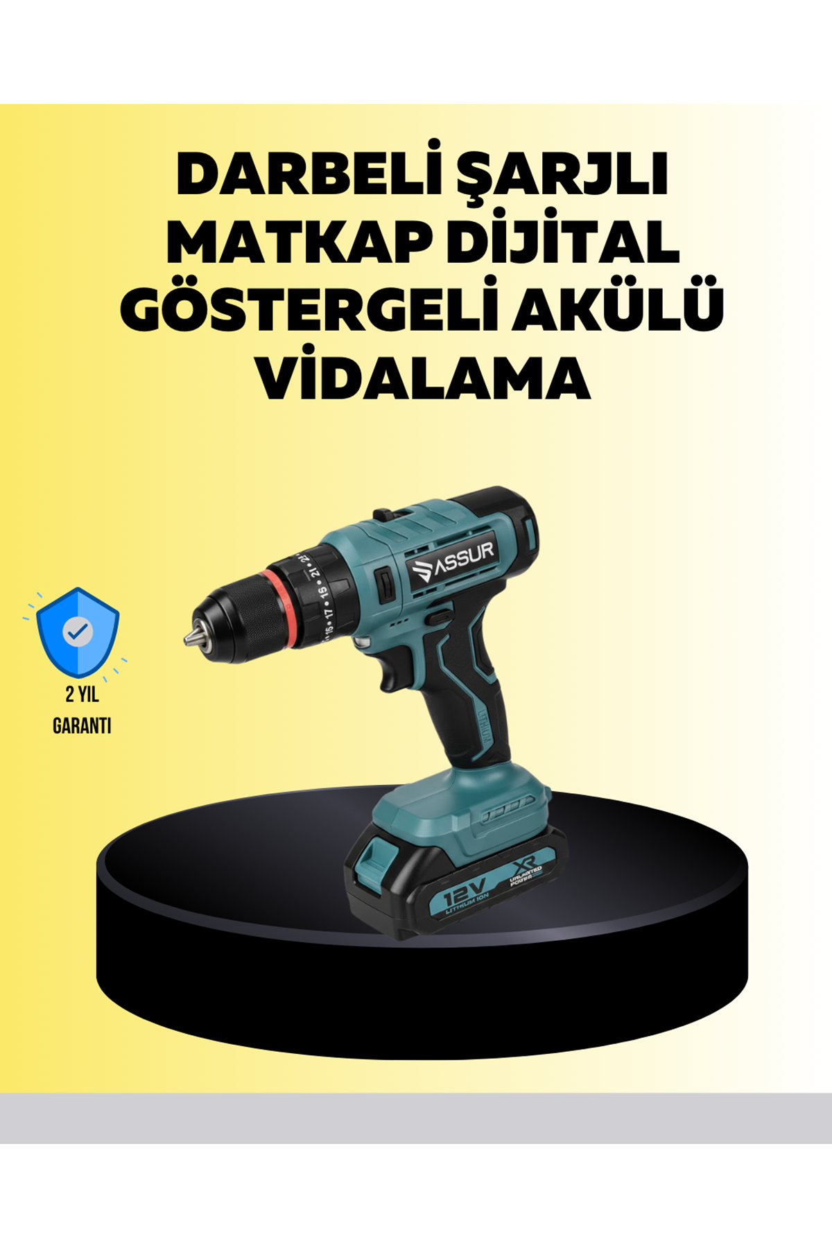 Dijital Ekranlı Matkap Seti Çift Akülü
