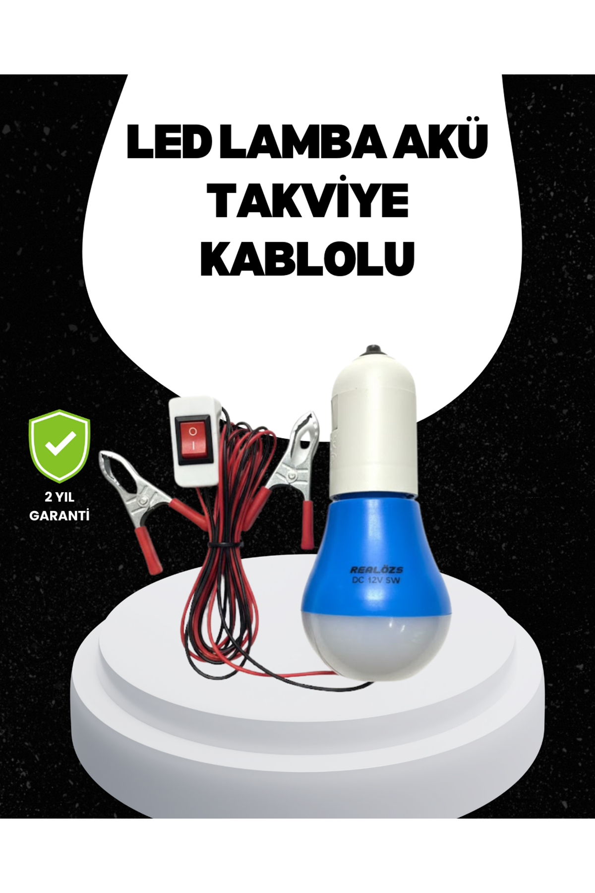 Araç Akü Bağlantılı 12V LED Ampul Pratik Işık Çözümü