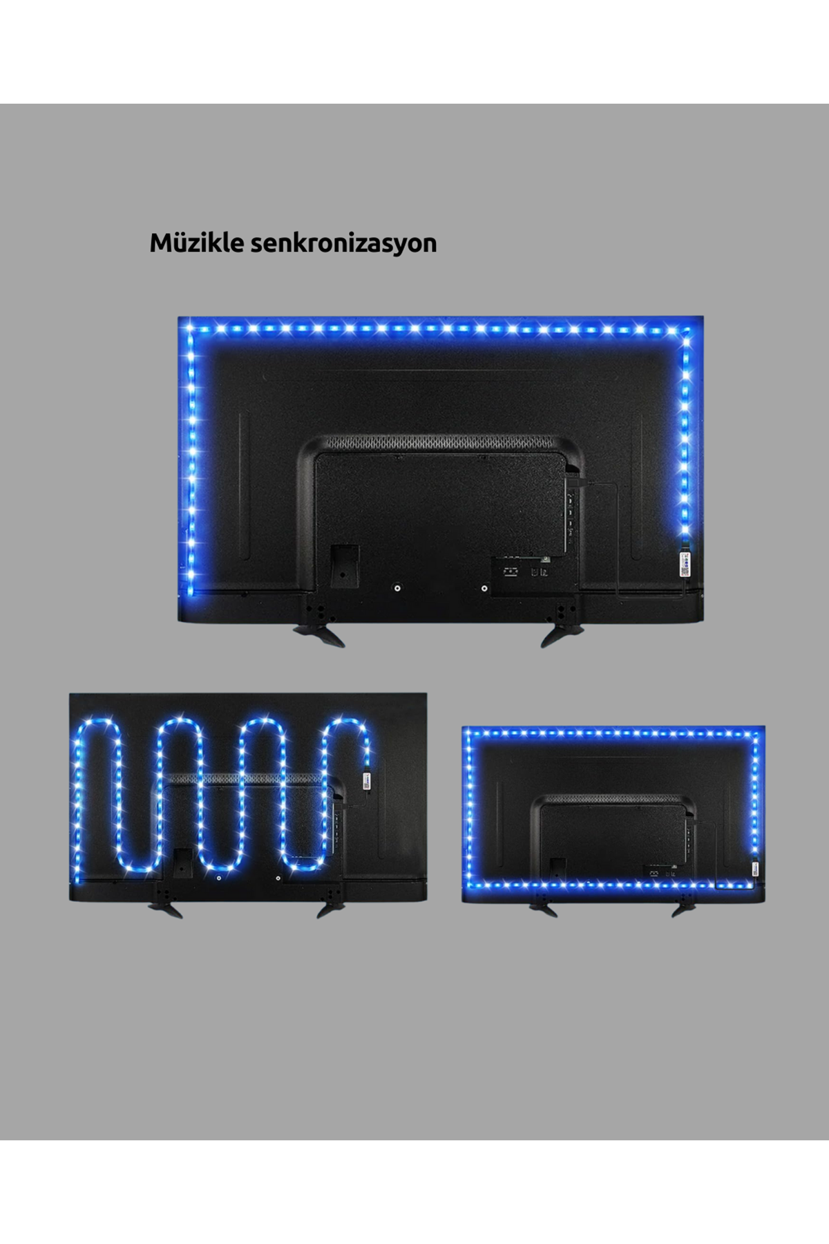 Kendinden Yapışkanlı LED Şerit Televizyon Aydınlatması 2mt