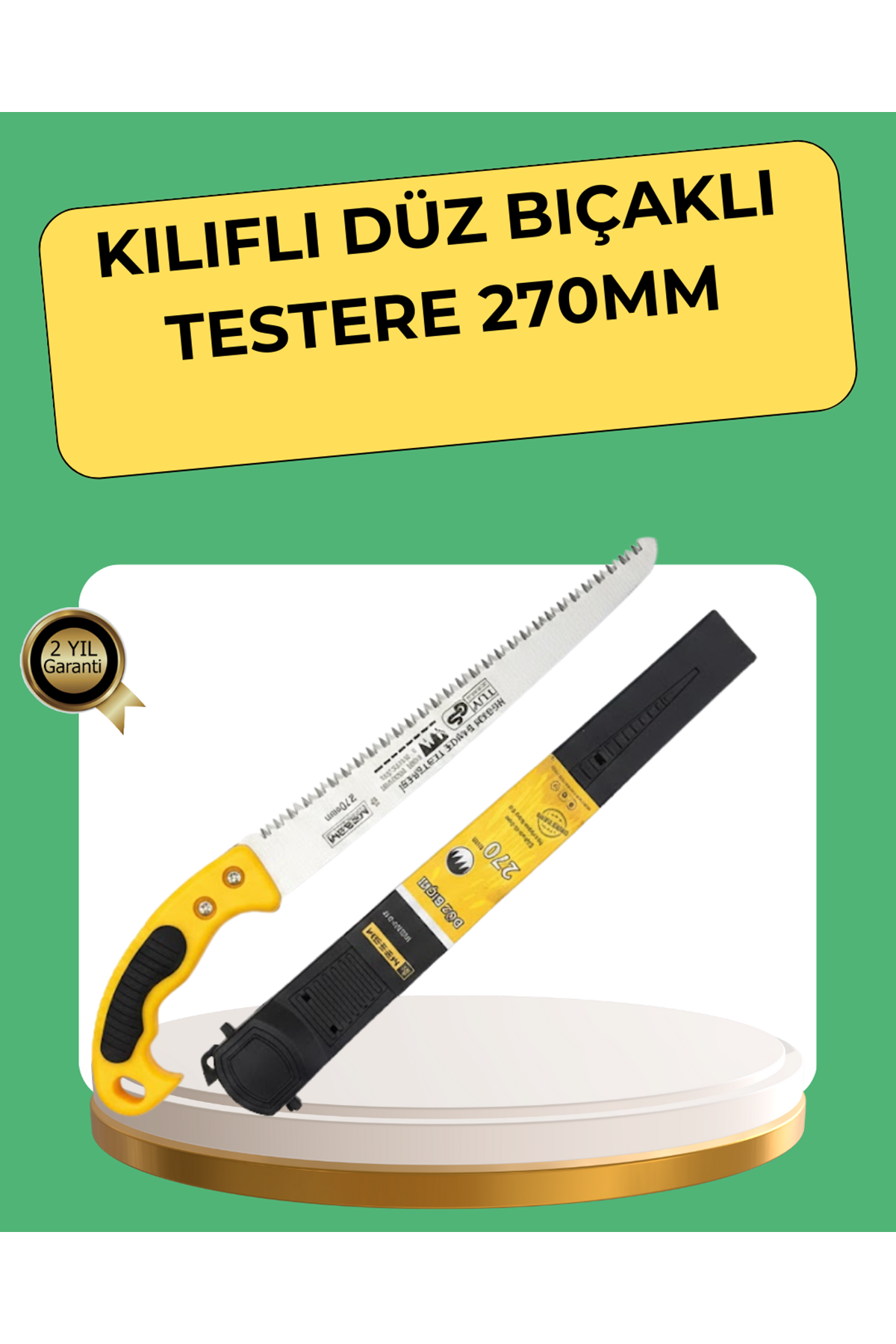 270 mm Düz Bıçaklı Bahçe Budama Testeresi Kılıflı