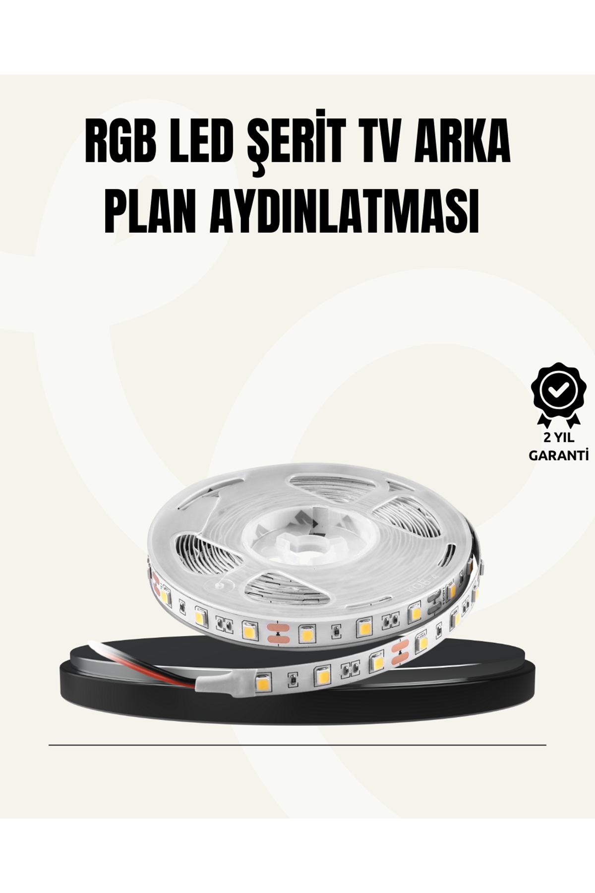 TV Arkası LED Şerit Işık Otomatik Açma Kapama Özellikli 2mt