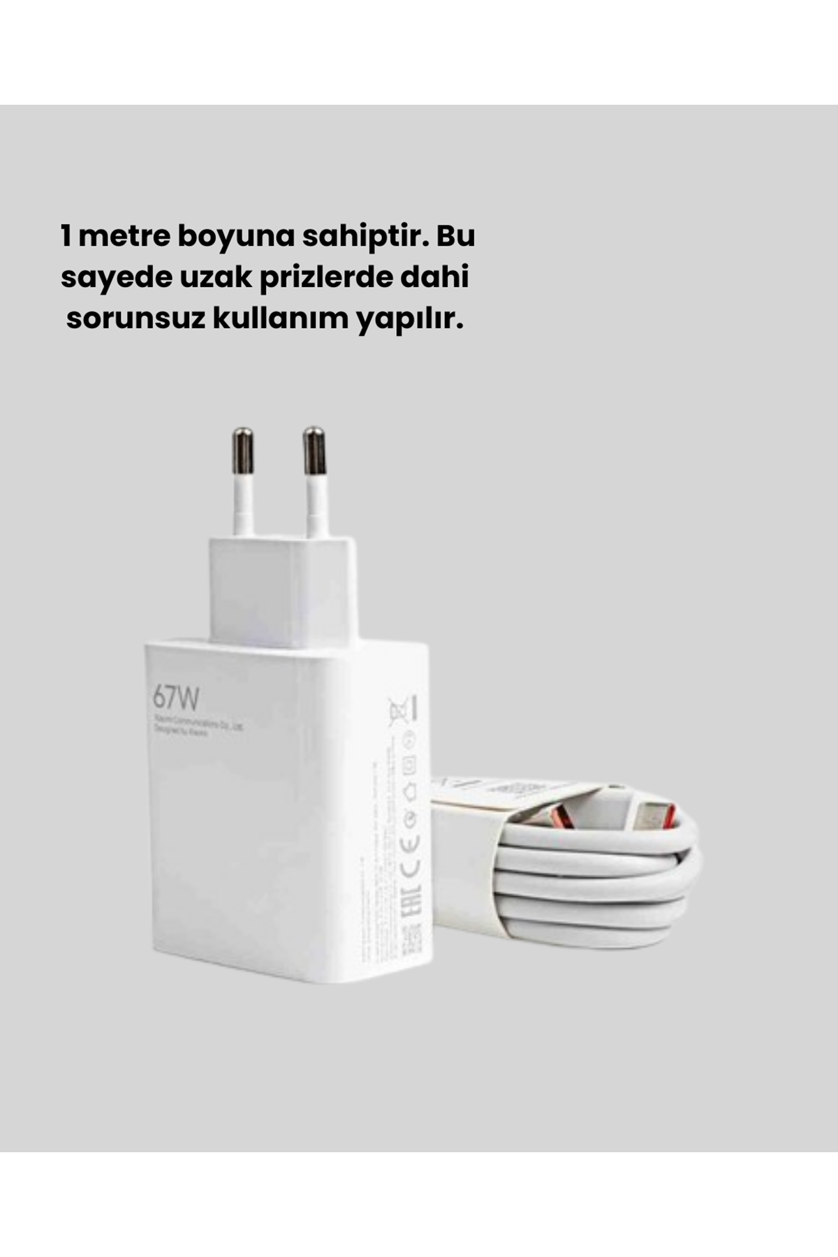 67 Watt Type C Şarj Adaptörü Asus Zenfone 7 8 9 Uyumlu