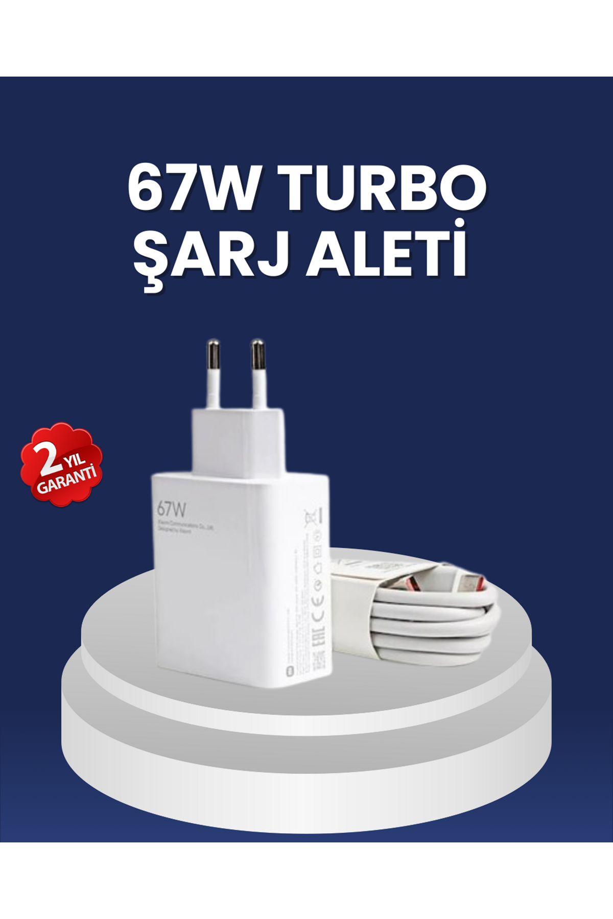 67 Watt Hızlı Şarj Adaptörü Samsung S20 S21 S22 S23 Uyumlu