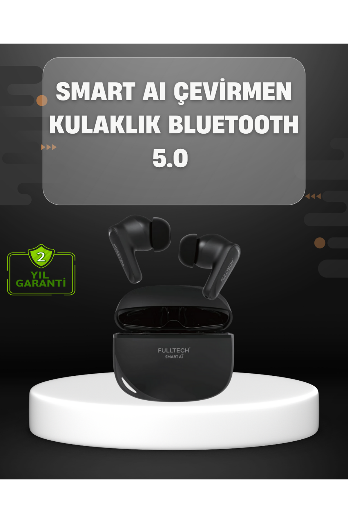 Yapay Zeka Destekli Bluetooth Kulaklık Anlık Çeviri ve Gürültü Engelleme