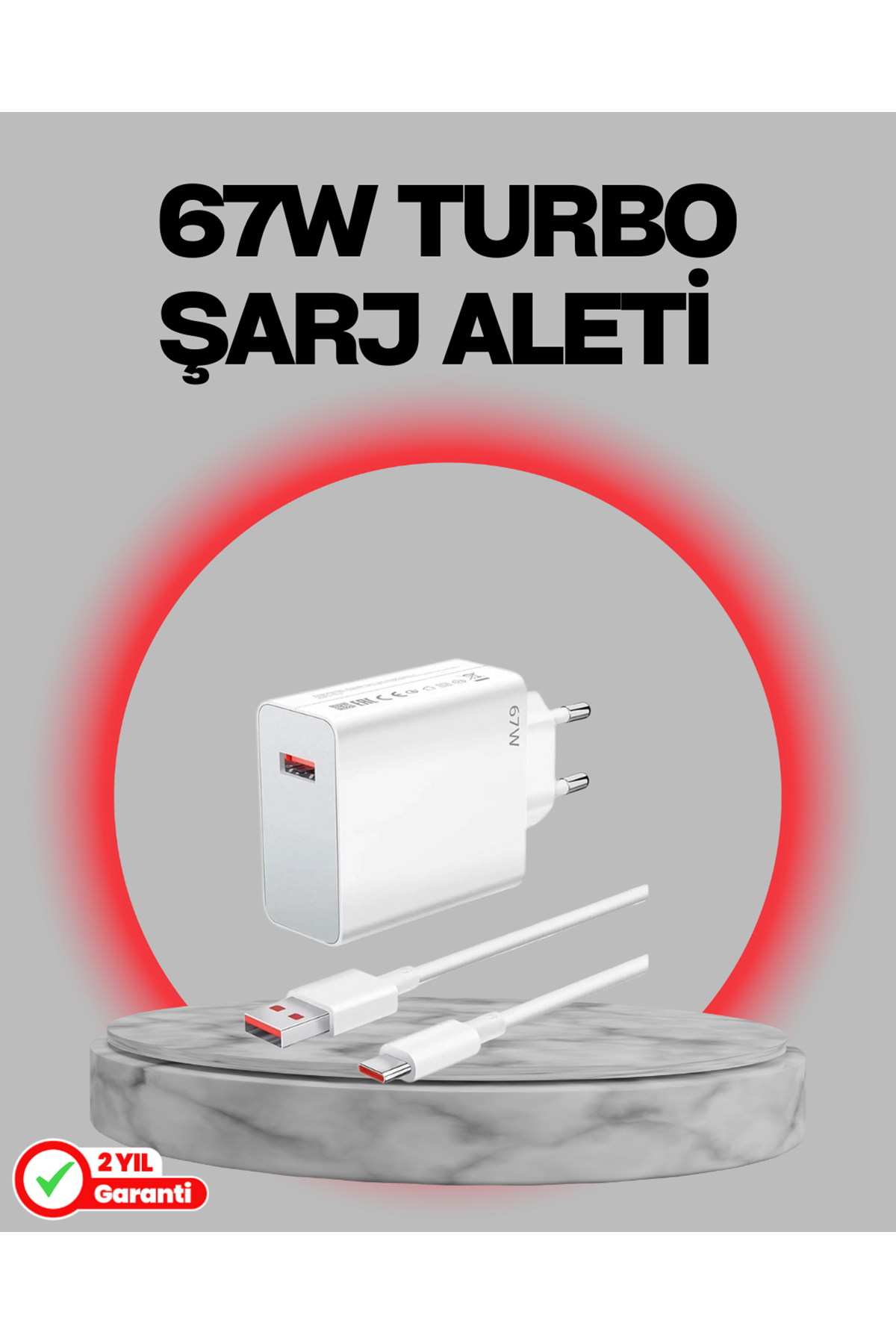 67 Watt Turbo Destekli Şarj Cihazı Honor 50 70 90 Uyumlu