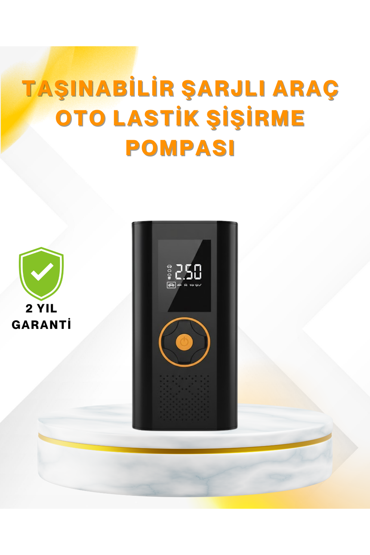 Dijital Göstergeli Taşınabilir Hava Kompresörü Güçlü Şişirme Performansı