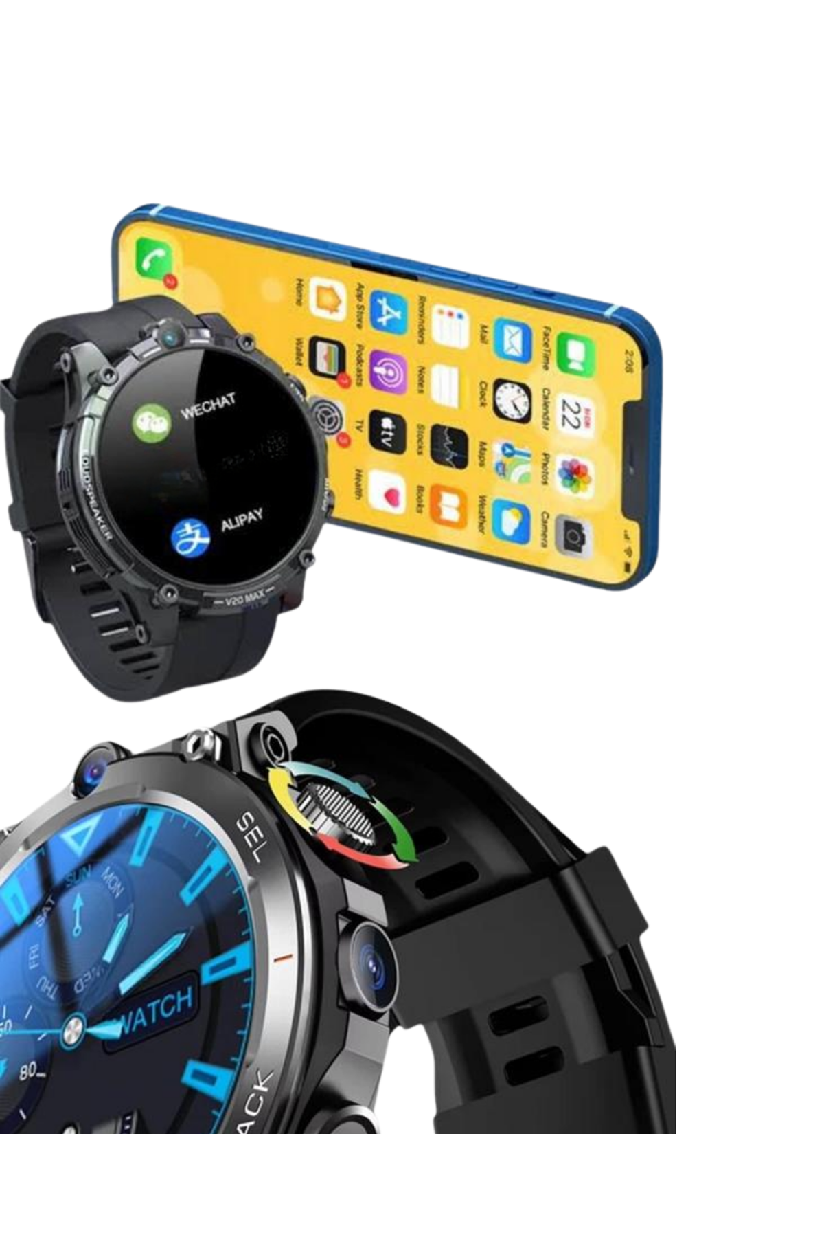 Akıllı Saat Yeni Model Sesli Asistan Bildirim Görme Bluetooth Bağlantılı Müzik Dinleme