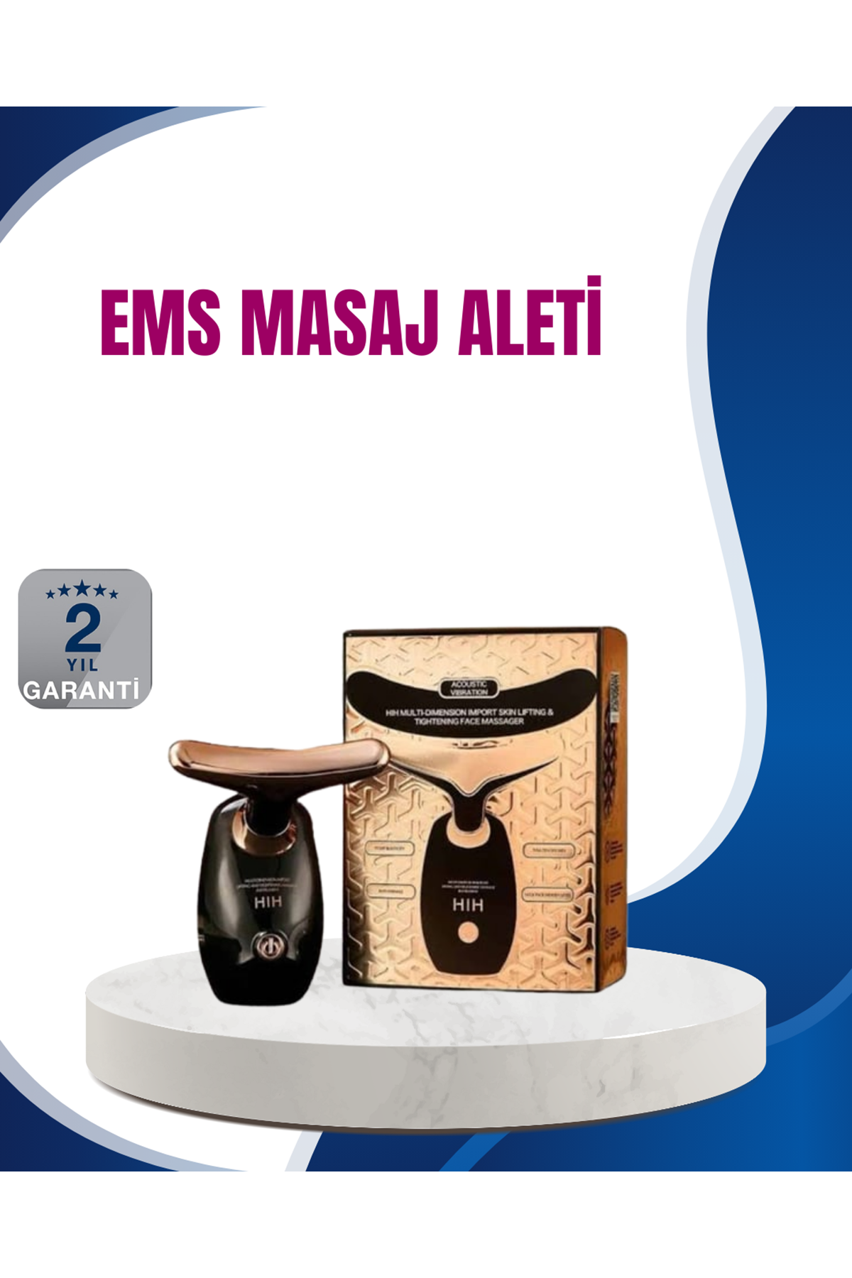 Kırışıklık Karşıtı Ultrasonik Titreşimli Yüz Masaj Aleti