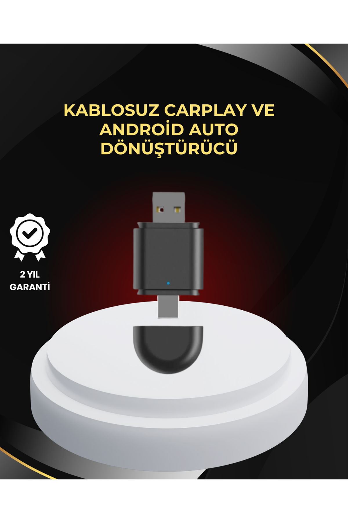 Kablosuz CarPlay ve Android Auto Dönüştürücü – USB-A & Type-C Girişli Akıllı Adaptör