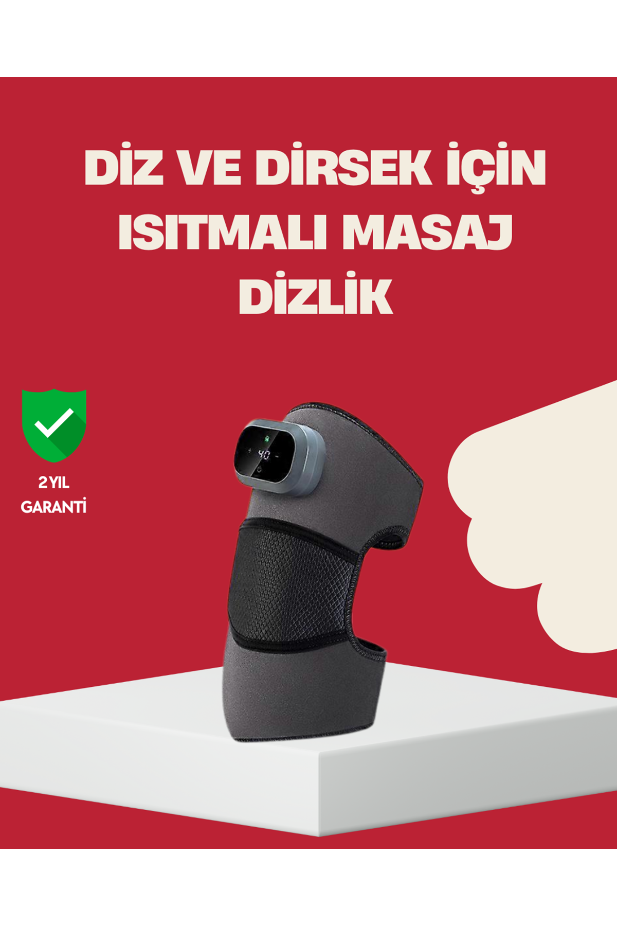 3 Seviyeli Titreşimli Isıtmalı Diz Bakım Masaj Cihazı