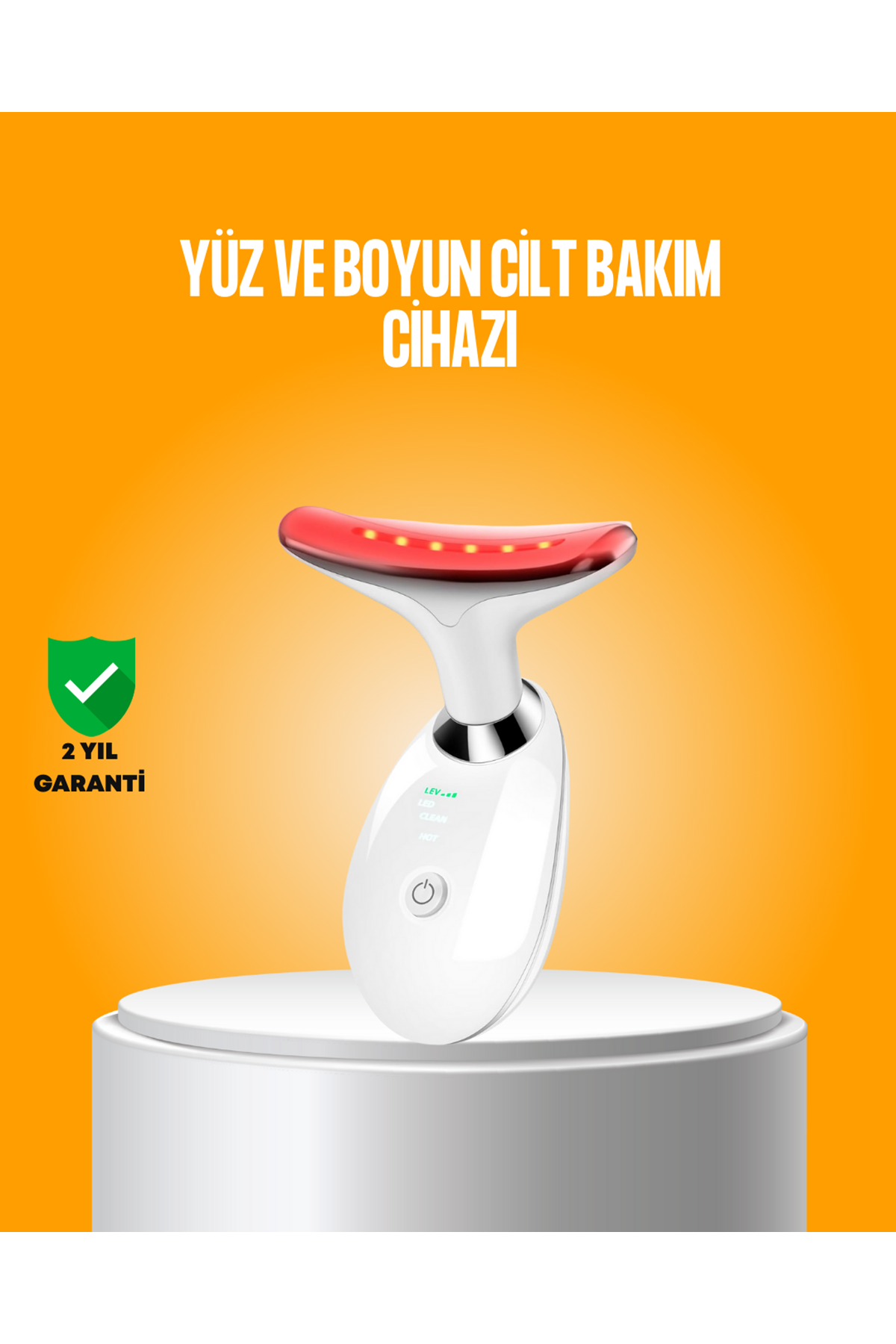 3 Modlu Boyun ve Yüz Bakım Cihazı – EMS, Temizleme, Sıcak Masaj ve Renkli Işık Terapi Özellikli